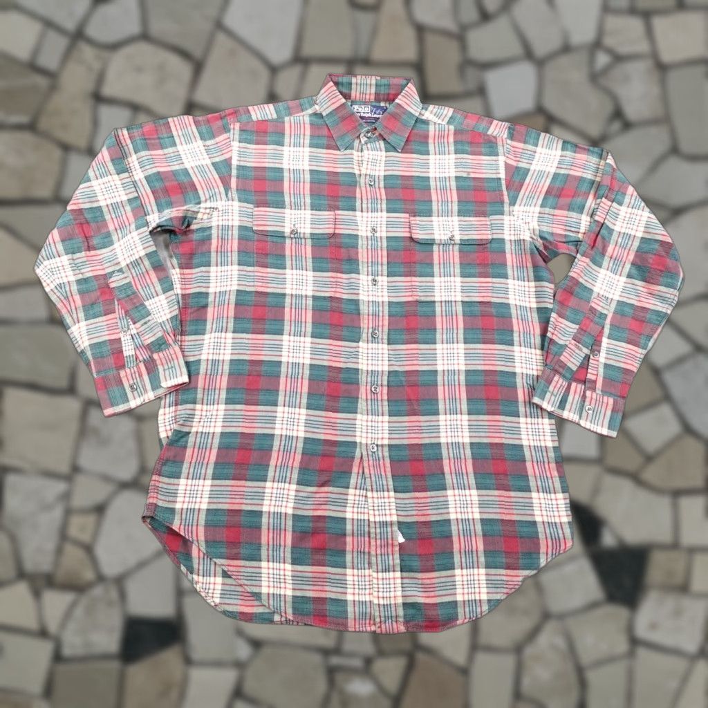 Polo Ralph Lauren VINTAGE Polo Ralph Lauren Button-Up Shirt Mens Medium Green Plaid Twill 90s Outdoor Size US M / EU 48-50 / 2 - 1 Thumbnail