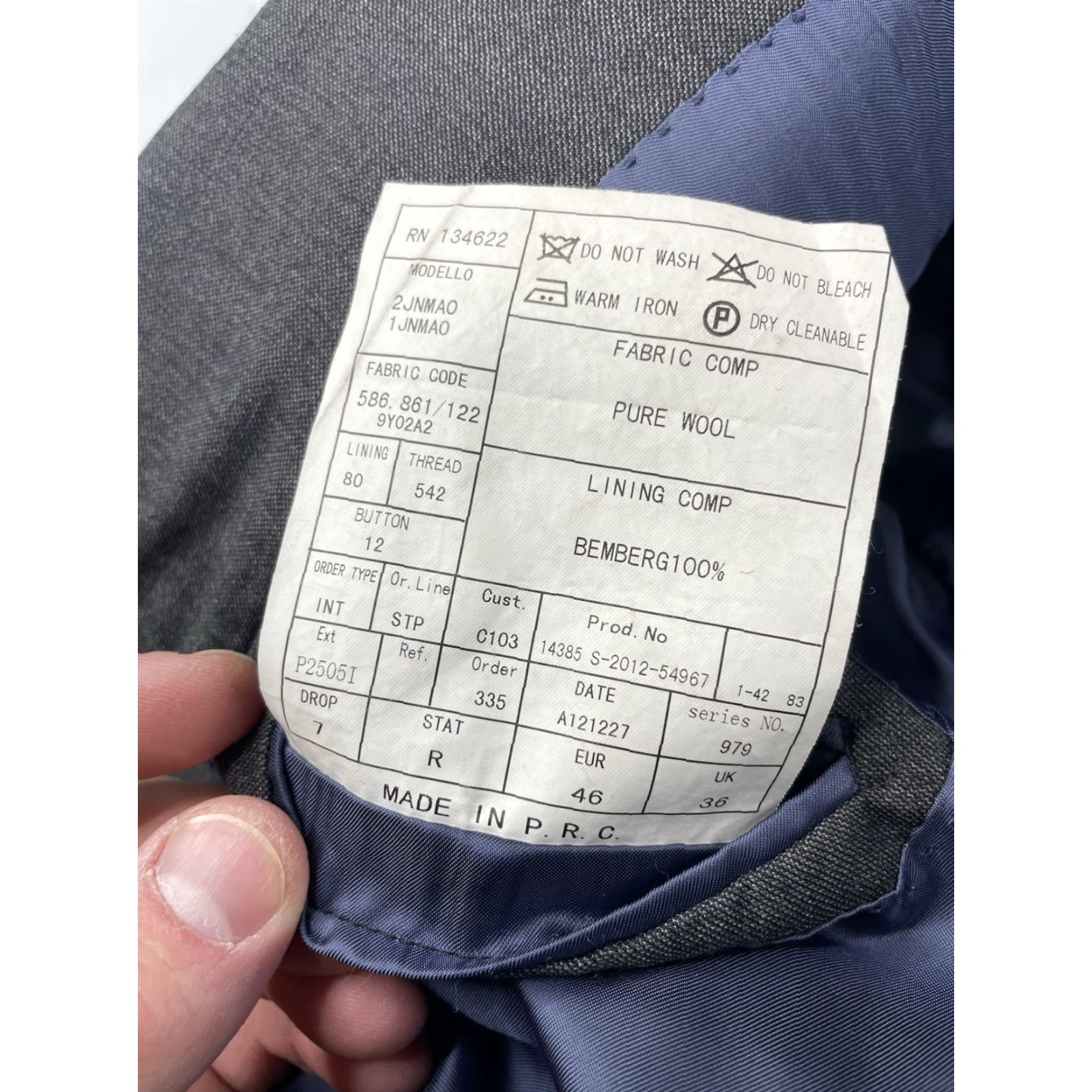 Suitsupply Suitsupply Blazer Mens 2 Button Wool Wool Blazer Sport Coat Jacket Gray 36 Size 36 Sports Coat Size 36R - 4 Thumbnail