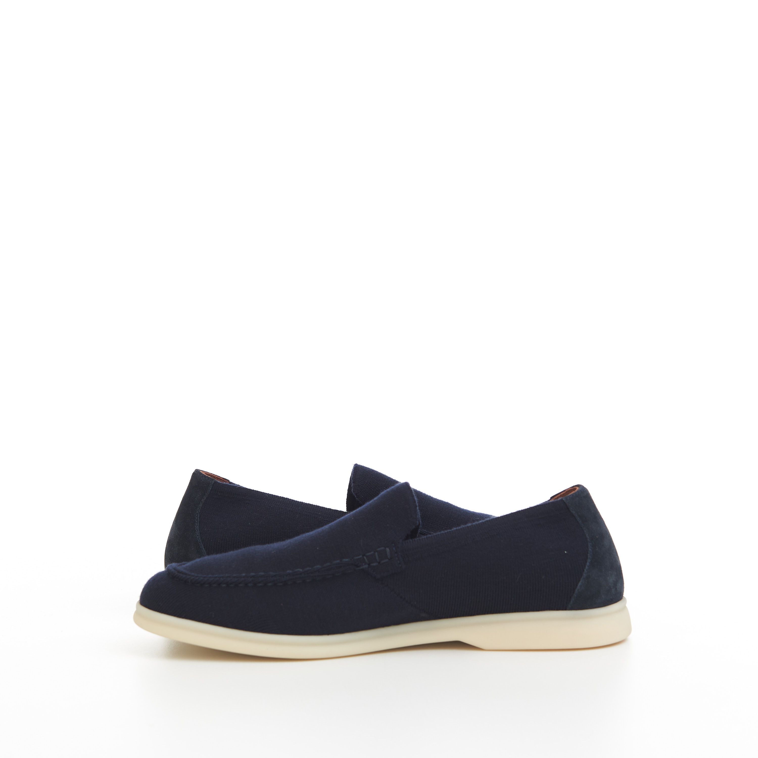 Loro Piana Summer Knitted Walk In Navy Blue Wish Wool Size US 7 / EU 40 - 9 Thumbnail