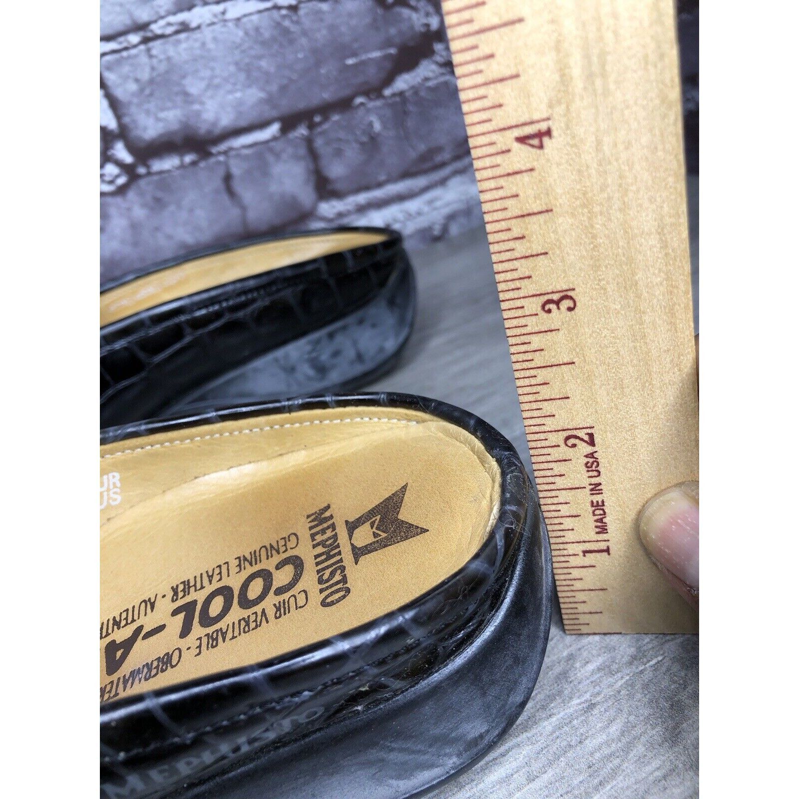 Mephisto Mephisto Black Patent Leather Crocometal Croc Print Mules Sh Size US 8 / IT 38 - 13 Thumbnail