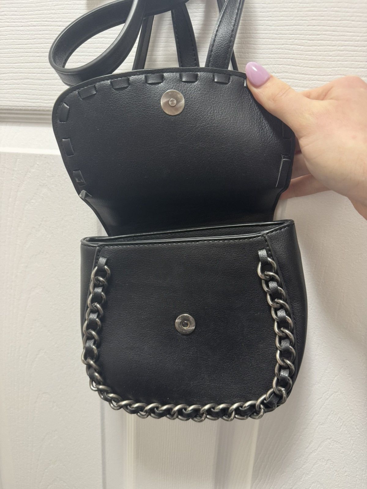 Zara Zara Basic Leather Purse Chain Bag Avant Garde Size ONE SIZE - 2 Thumbnail