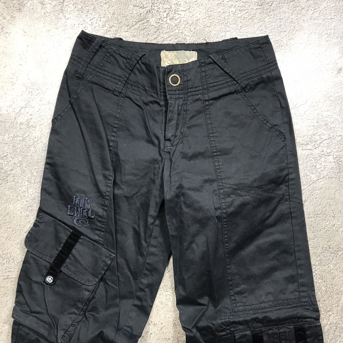 Vintage Vintage 90s Baggy Cargo Pants Black Parachute Streetwear 27 Size 27" / US 4 / IT 40 - 5 Thumbnail
