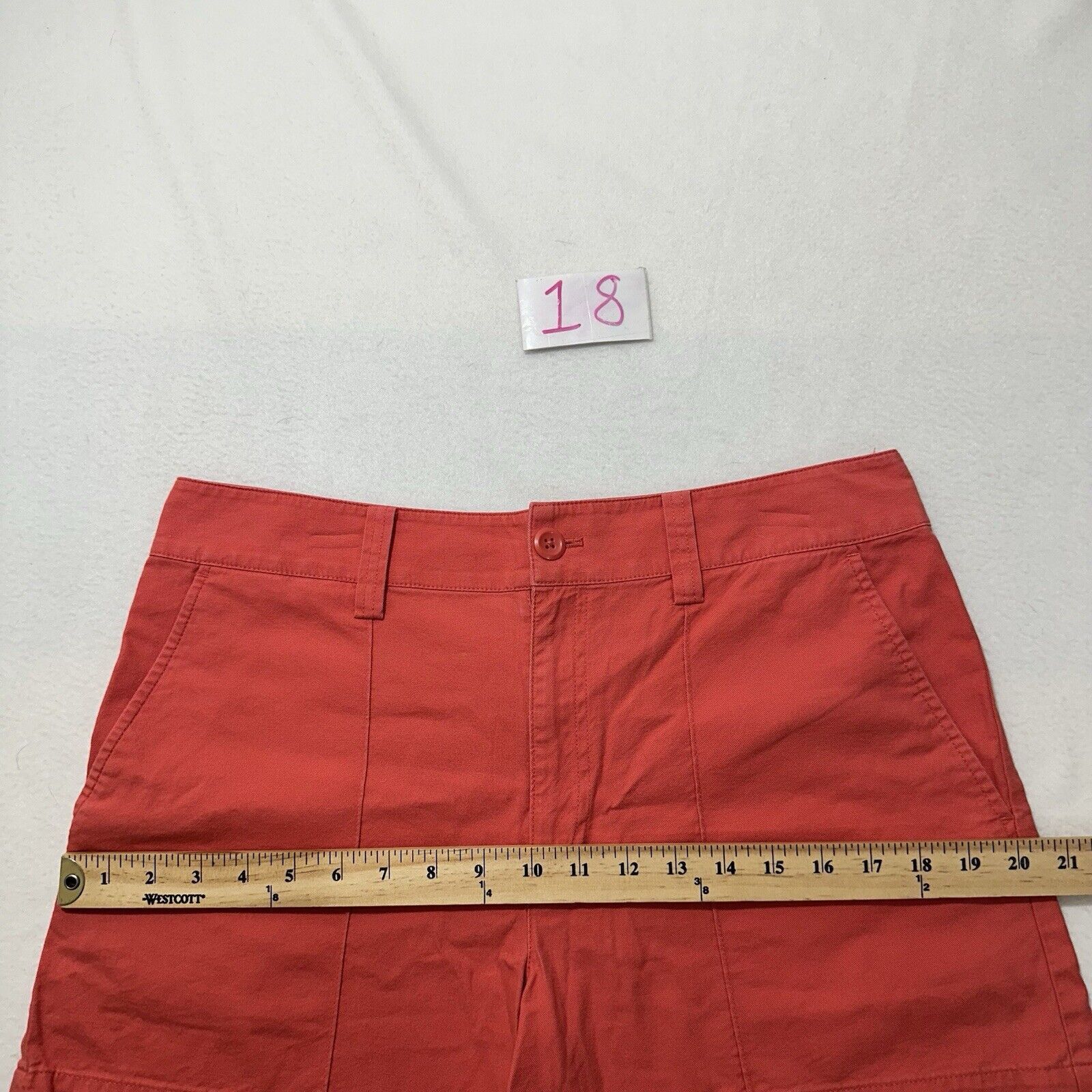 Loft LOFT 8 4" Inseam Chino Flat Front Pink High Rise Shorts Size 30" / US 8 / IT 44 - 10 Thumbnail