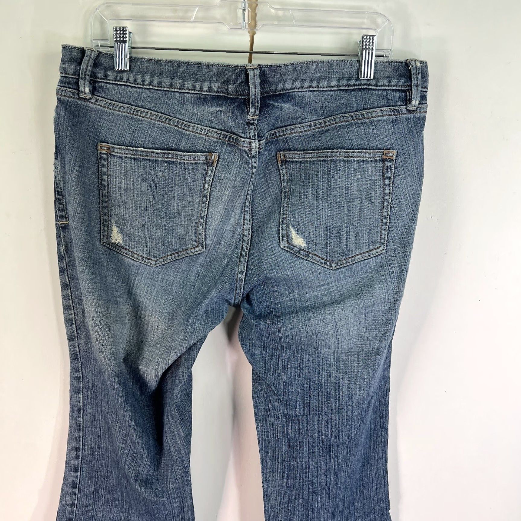 Mossimo MOSSIMO Distressed Bootcut Jeans Size 10 34x32 Blue Women's Denim Size 32" / US 10 / IT 46 - 5 Thumbnail