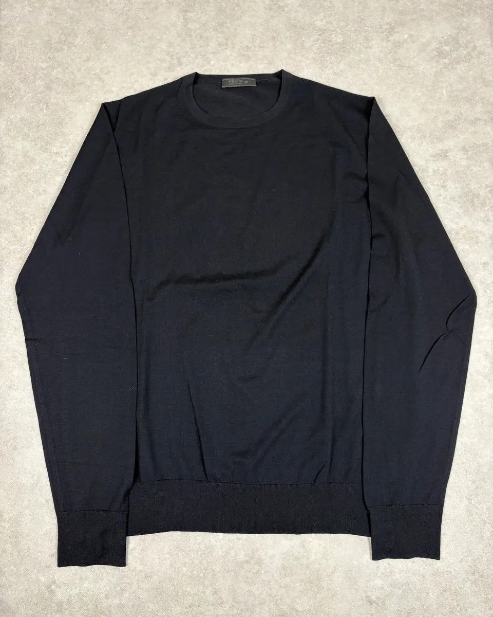 Prada SS2007 Prada Black Wool Sweater Size US S / EU 44-46 / 1 - 1 Thumbnail