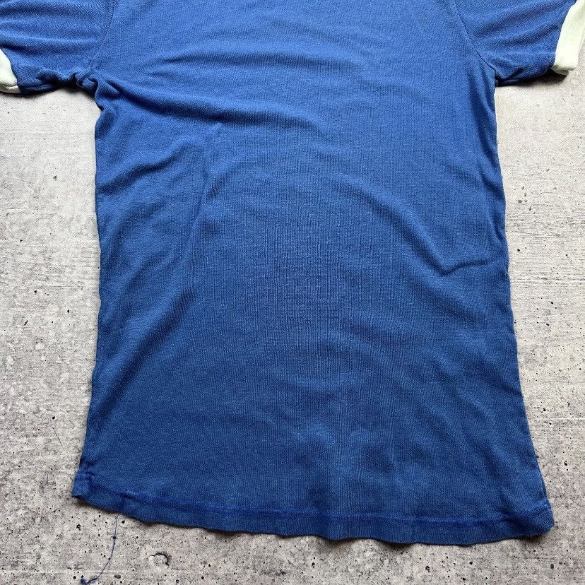 Adidas Vintage 1970s Adidas Trefoil Three‑Stripe Ringer Tee Size US L / EU 52-54 / 3 - 7 Thumbnail