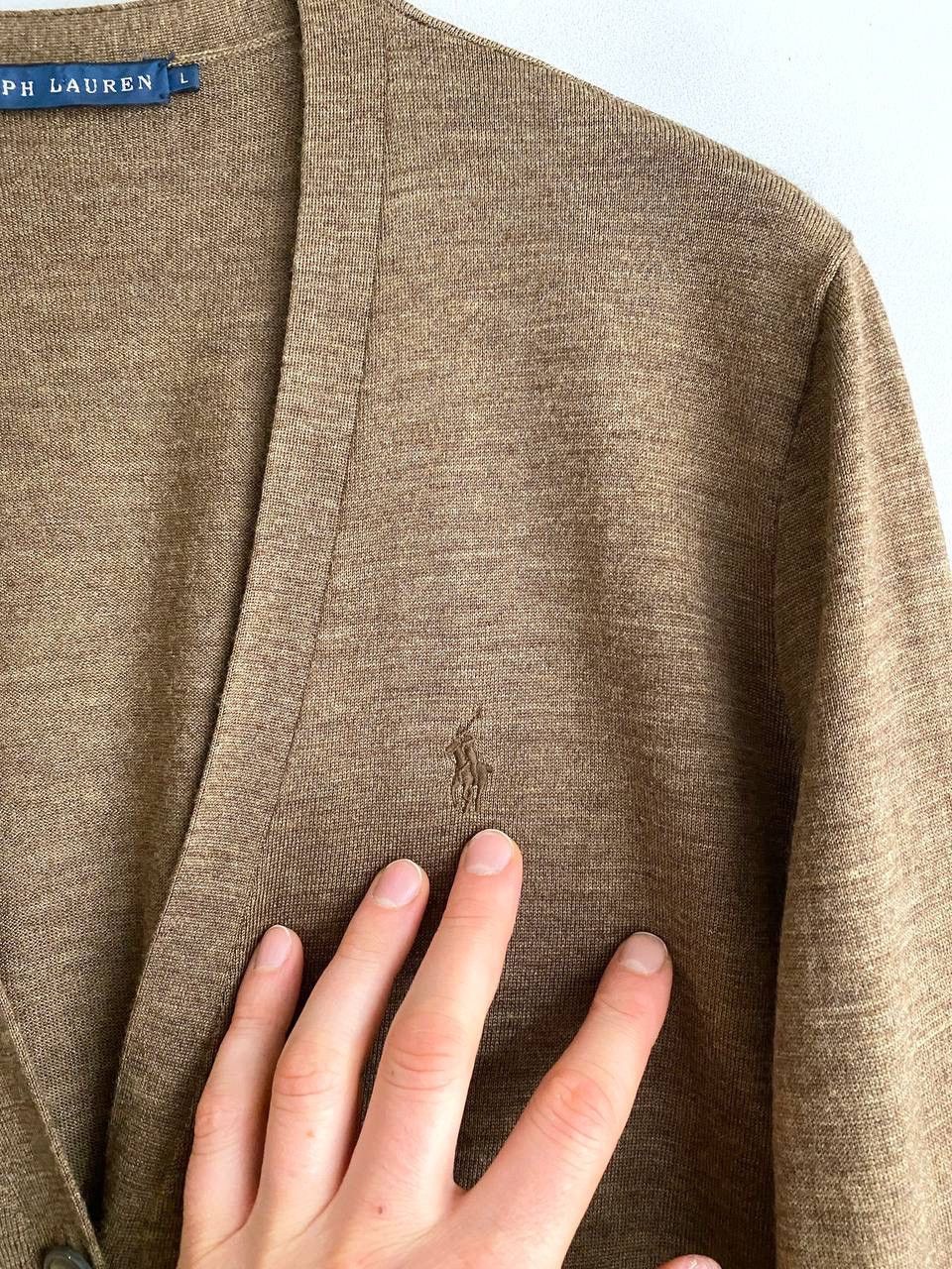 Polo Ralph Lauren Ralph Lauren 100% Merino Wool Women's Knit Cardigan, Size L Size L / US 10 / IT 46 - 6 Thumbnail