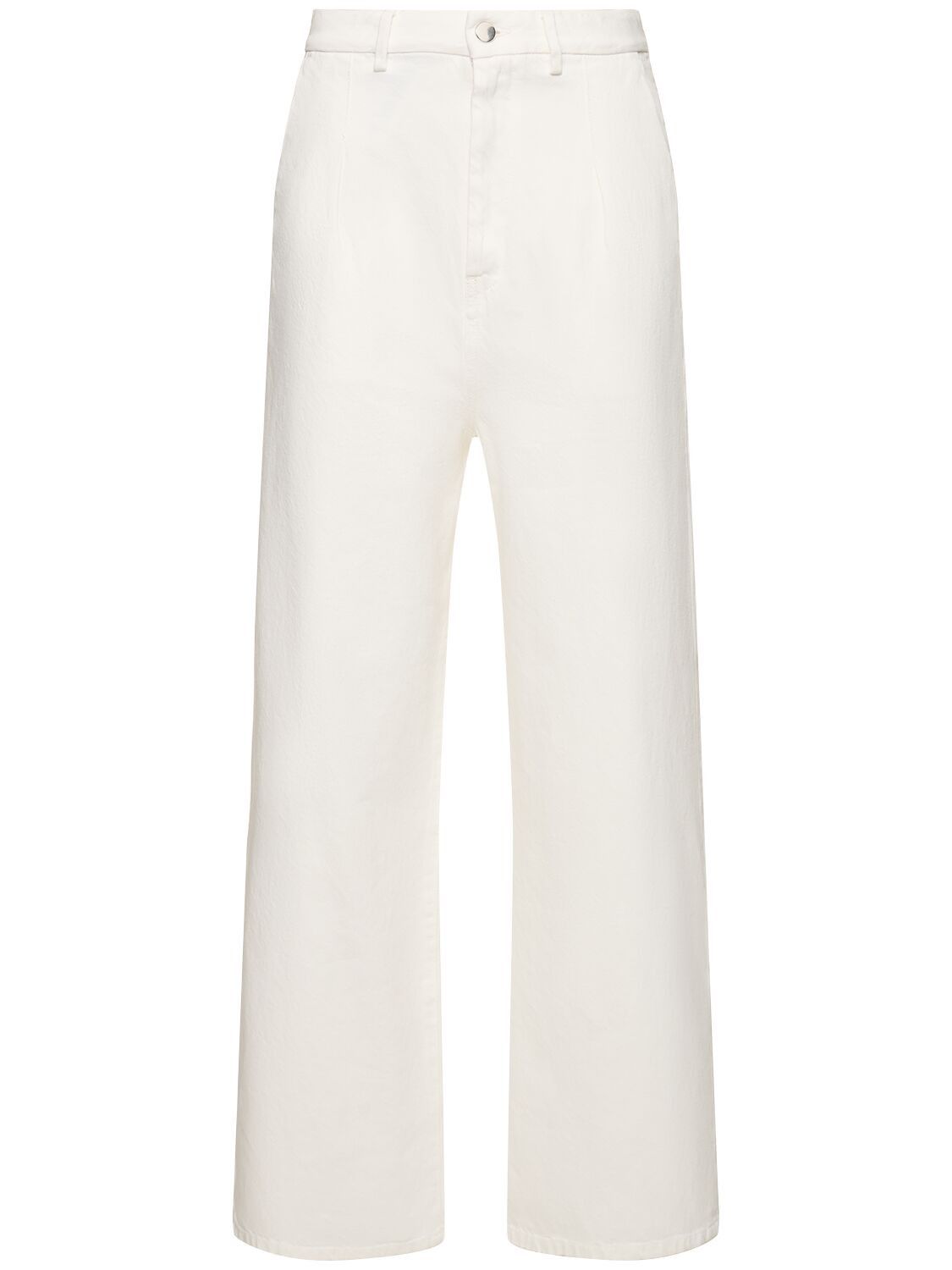 Loulou de Saison o1s22i1n1024 Attu Oversized Jeans in White Size 27" / US 4 / IT 40 - 1 Thumbnail