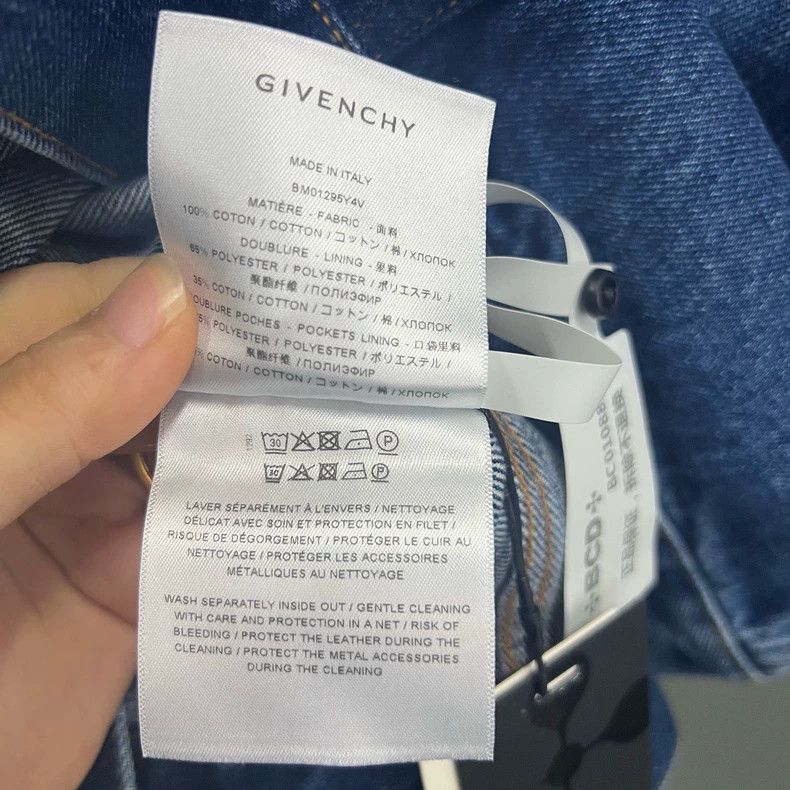 Givenchy Givenchy Blue Printed Logo Denim Vest Size US XL / EU 56 / 4 - 5 Thumbnail