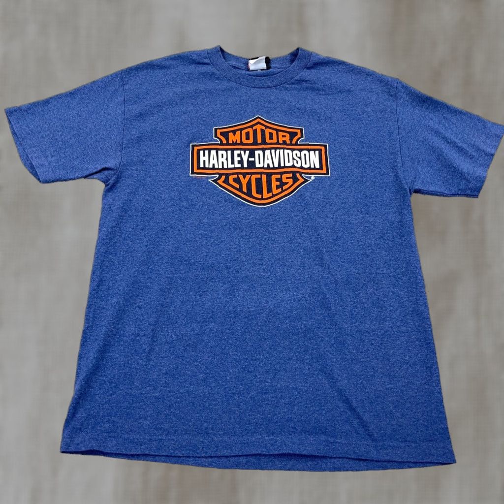 Harley Davidson VINTAGE Harley-Davidson Shirt Men L Blue Bear 2004 Logo Graphic Print T-Shirt USA 80s Biker Retro Size US L / EU 52-54 / 3 - 1 Thumbnail