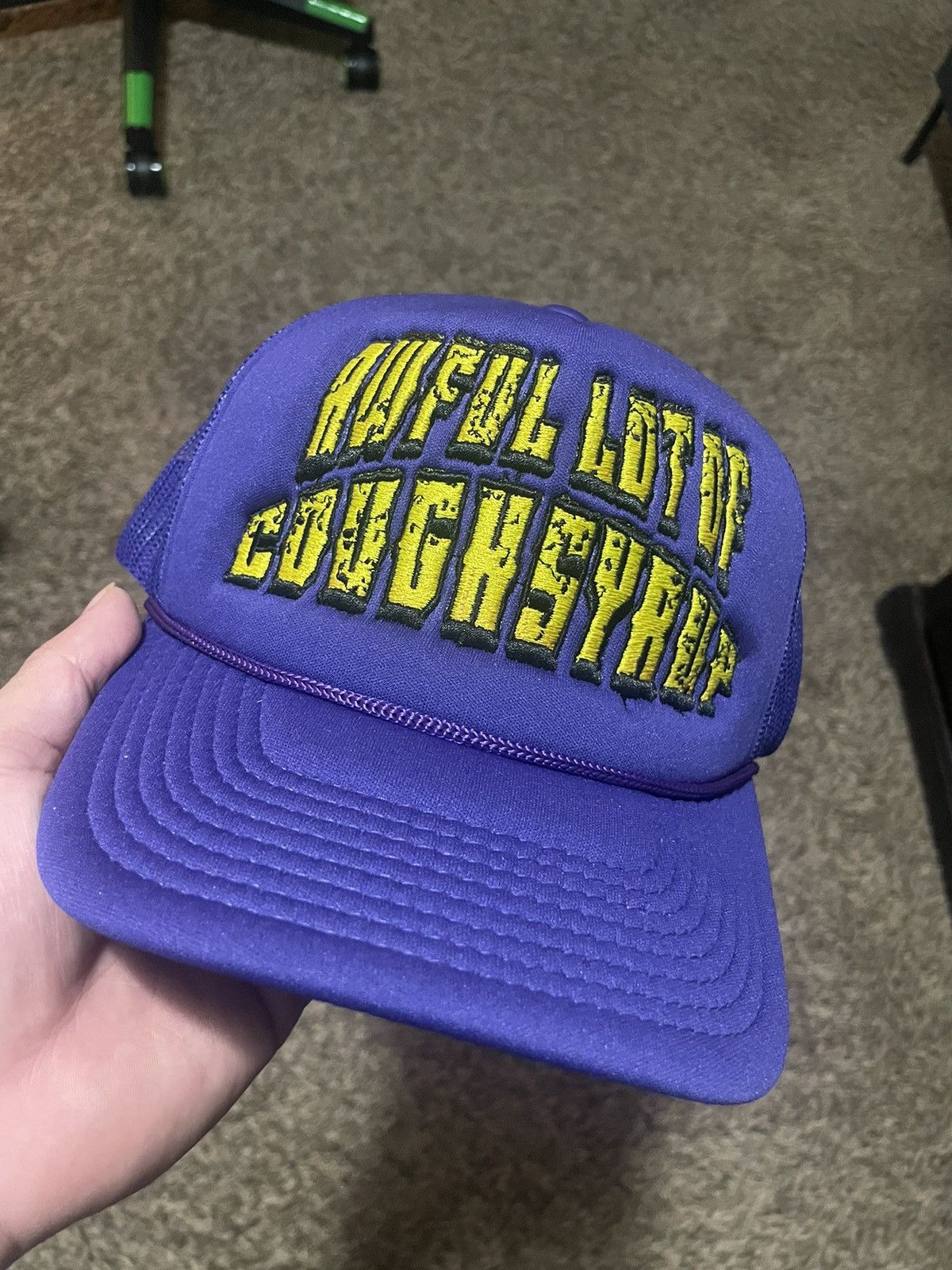 image of Awful Lot Of Cough Syrup Cough Syrup Purple Hat, Men's