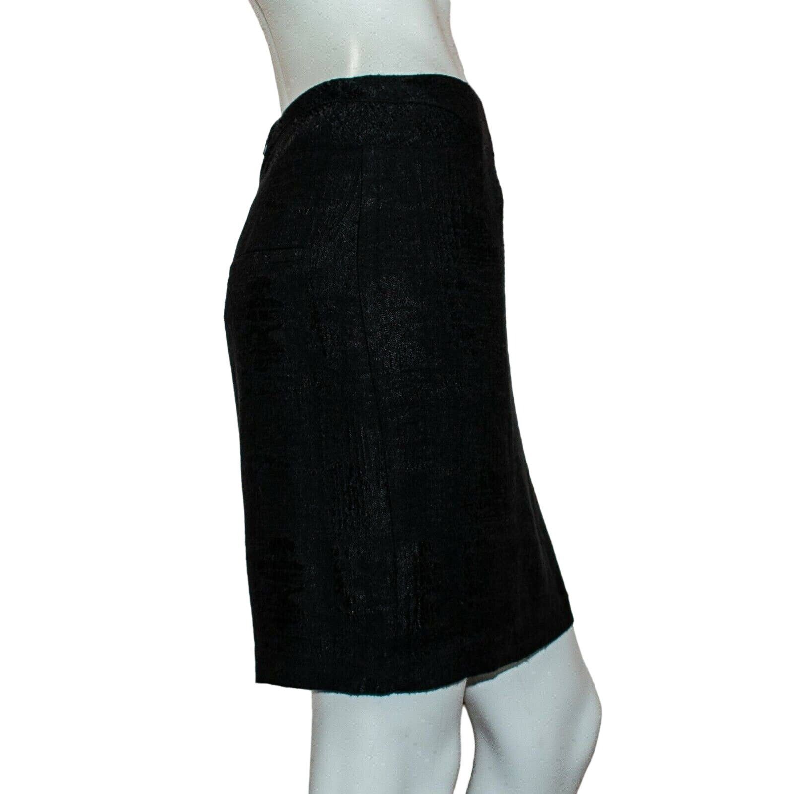 Helmut Lang vtg Helmut Lang Black Textured pencil Skirt Made in USA Size 27" / US 4 / IT 40 - 7 Thumbnail
