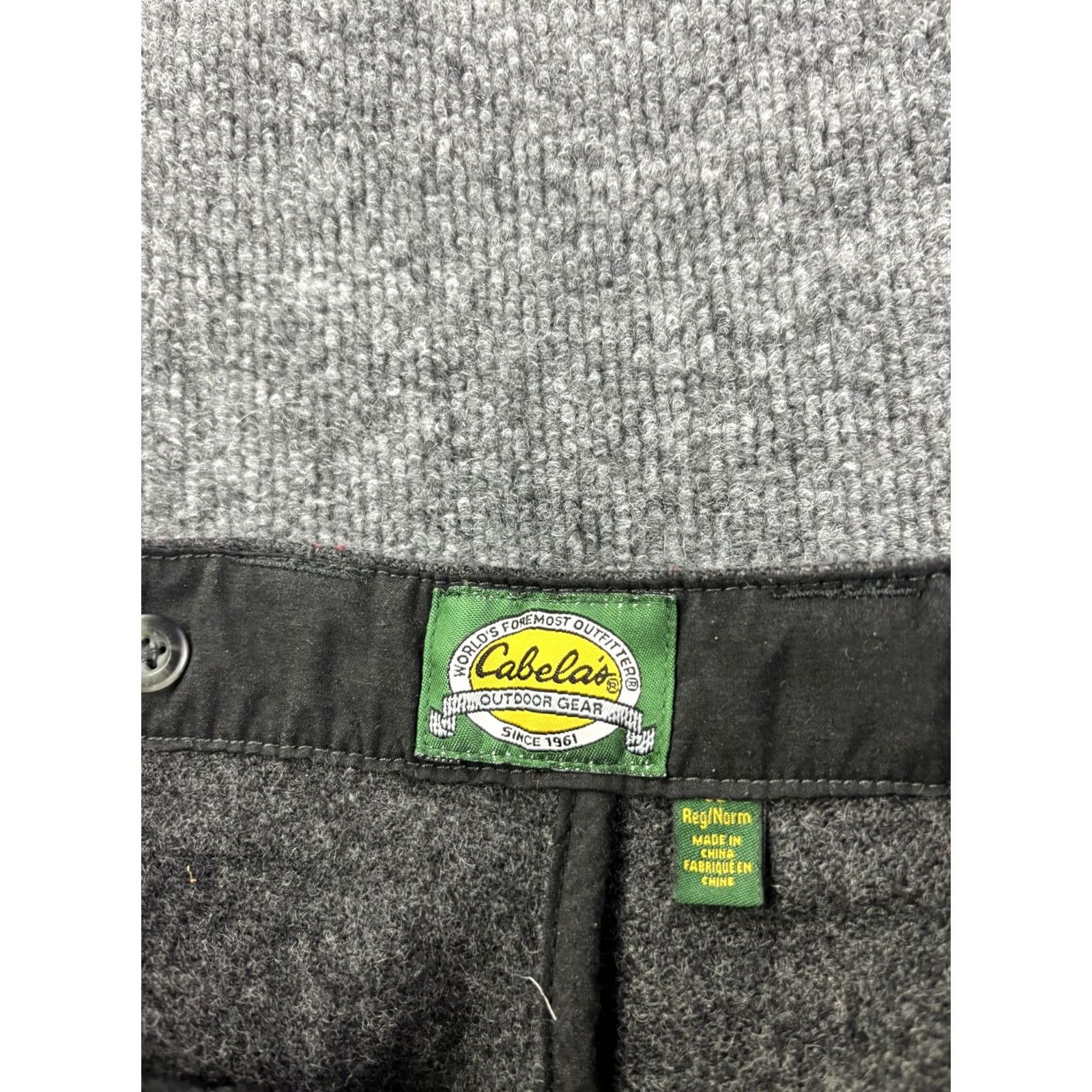 Vintage Cabela's Pants Mens 32 Gray Wool Tweed Cargo Lined Hunting Outdoor Gear Size US 32 / EU 48 - 2 Thumbnail