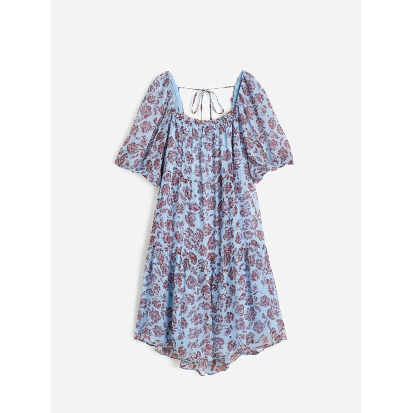 Madewell NWT New Madewell Puff-Sleeve Mini Floral Viscose Dress Size Size L / US 10 / IT 46 - 2 Thumbnail