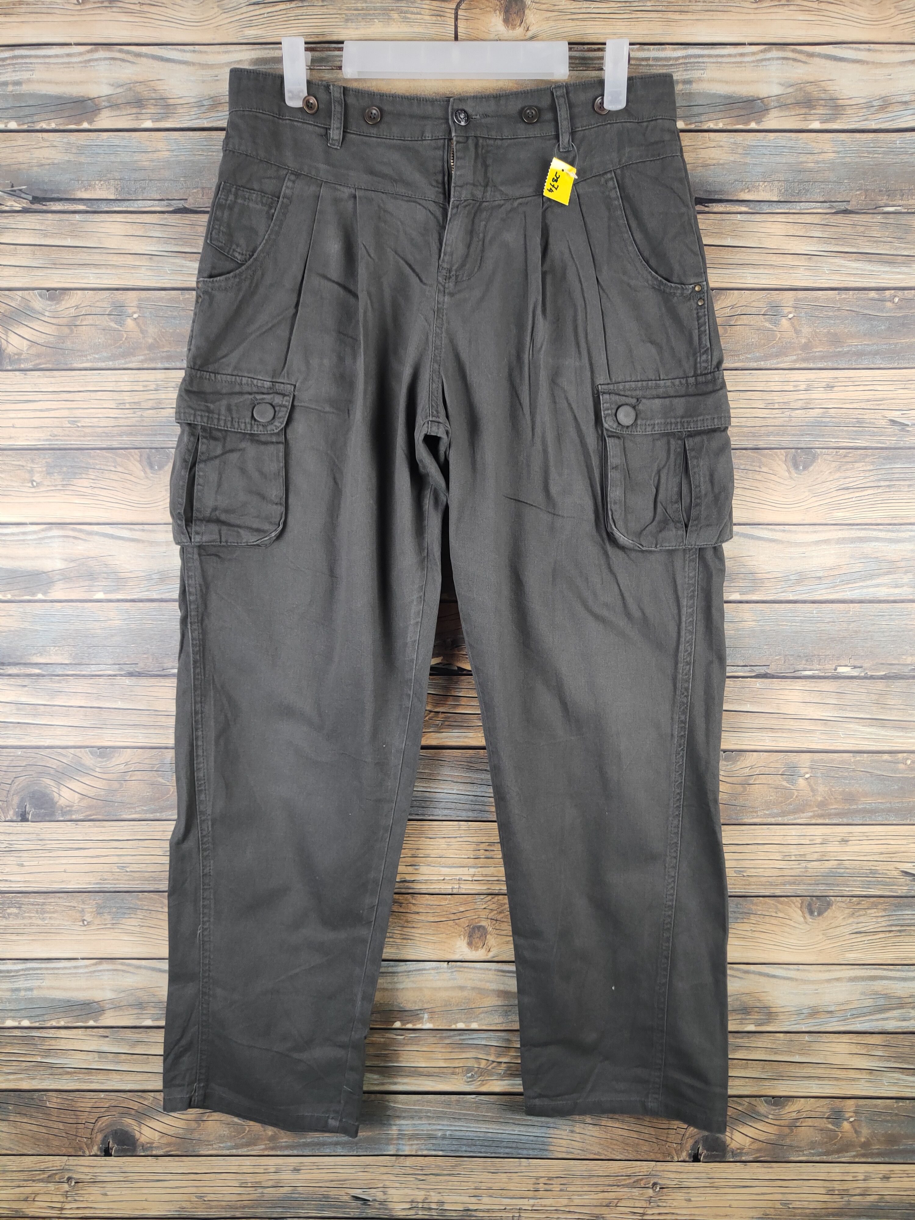 Japanese Brand DL Japanese Brand Dark Olive Multipocket Cargo Pants #2374 Size US 30 / EU 46 - 1 Thumbnail