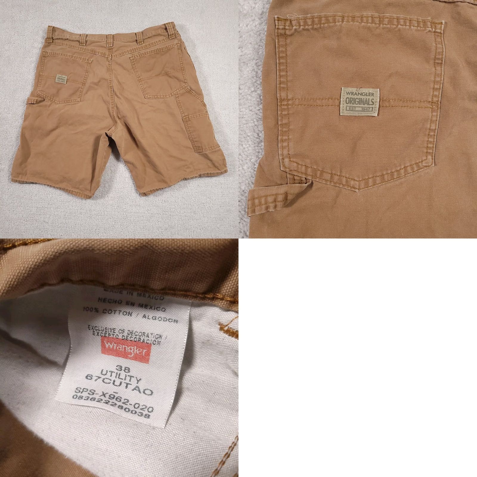 Wrangler Wrangler Shorts Mens 38 Dark Khaki Carpenter Utility Work Pockets Hammer Loop Size US 36 / EU 52 - 9 Thumbnail