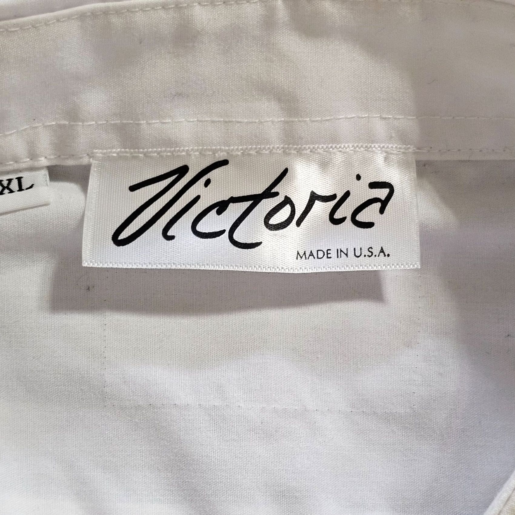 Vintage Victoria Top Women’s XL White Pink Floral Hand Painted Button Casual Blouse Size XL / US 12-14 / IT 48-50 - 3 Thumbnail