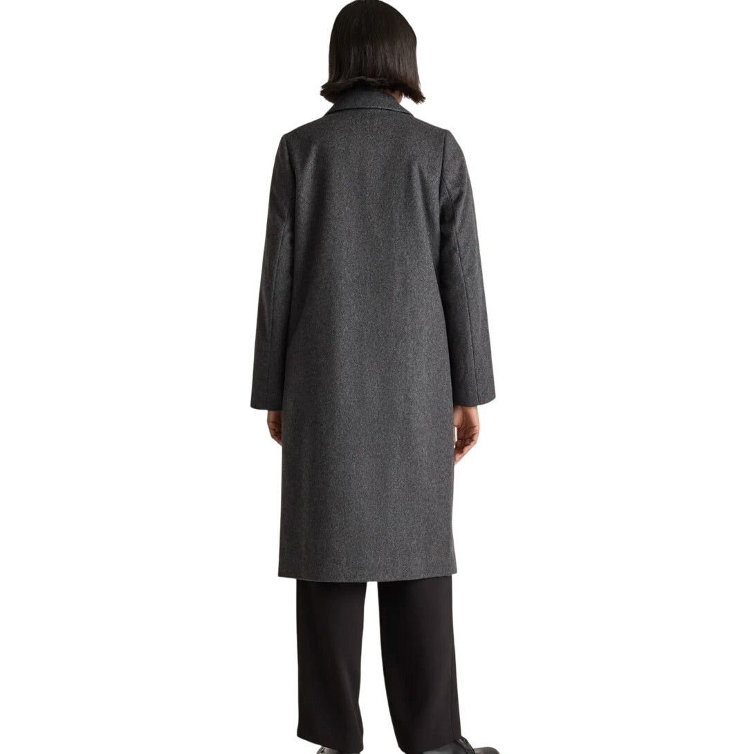 Quince Quince Medium Italian Wool Single Breasted Coat Charcoal Size M / US 6-8 / IT 42-44 - 3 Thumbnail