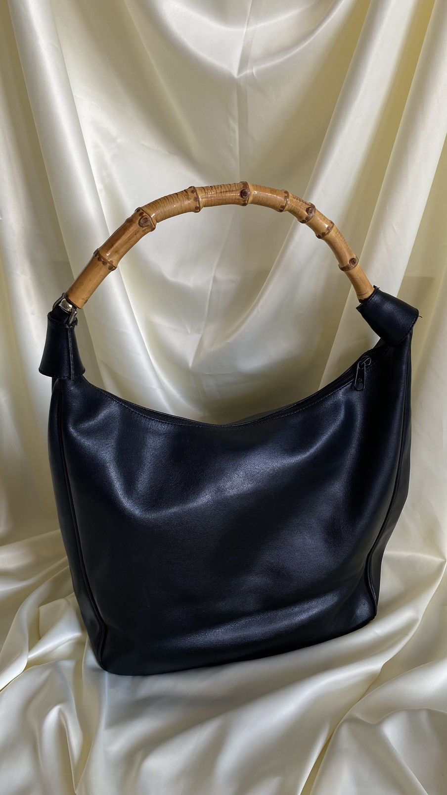 Vintage Vintage leatherette bamboo shoulder bag Size ONE SIZE - 4 Thumbnail