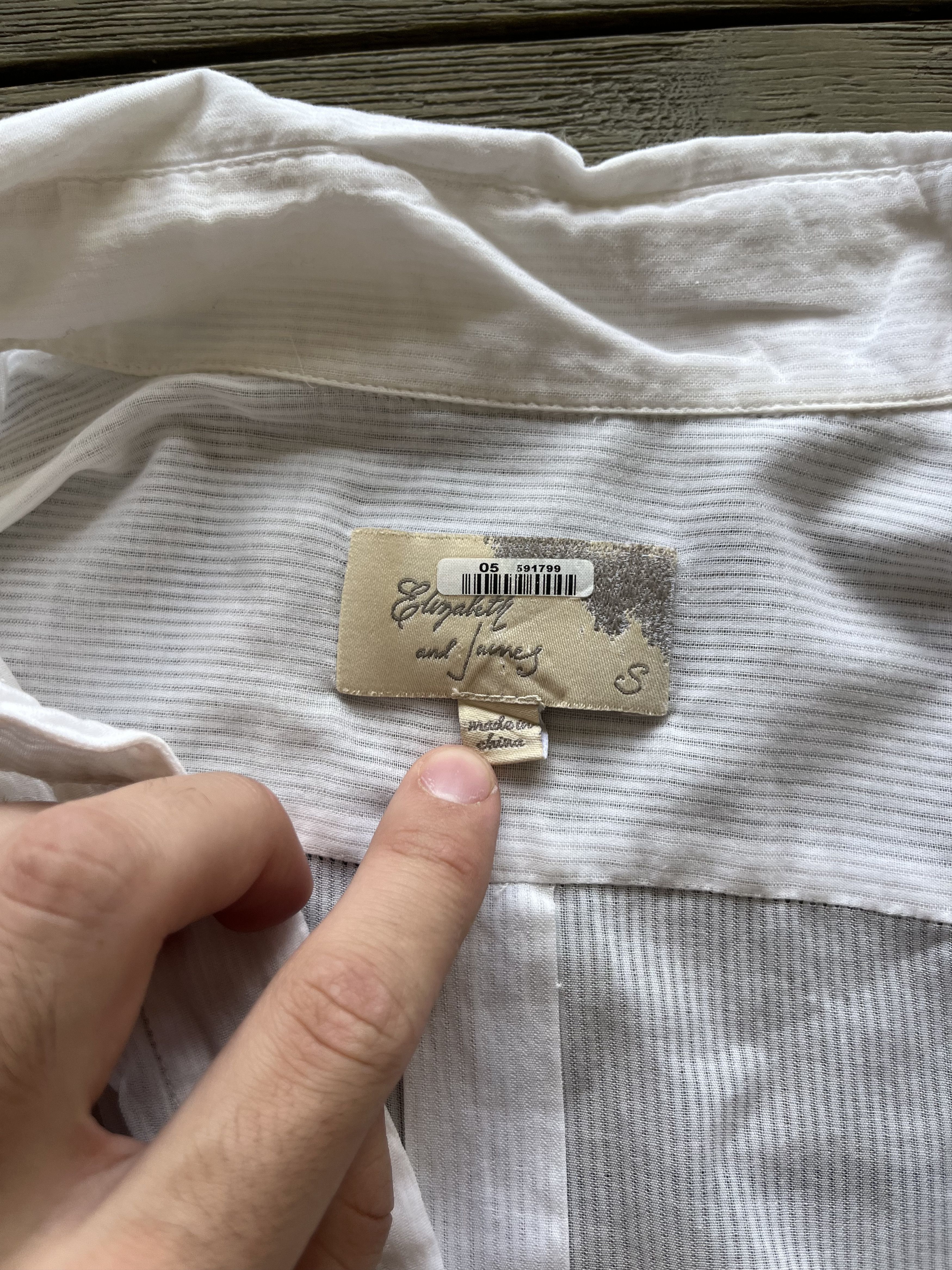 Elizabeth and James × Vintage Elizabeth and james White Button up Size S / US 4 / IT 40 - 2 Thumbnail
