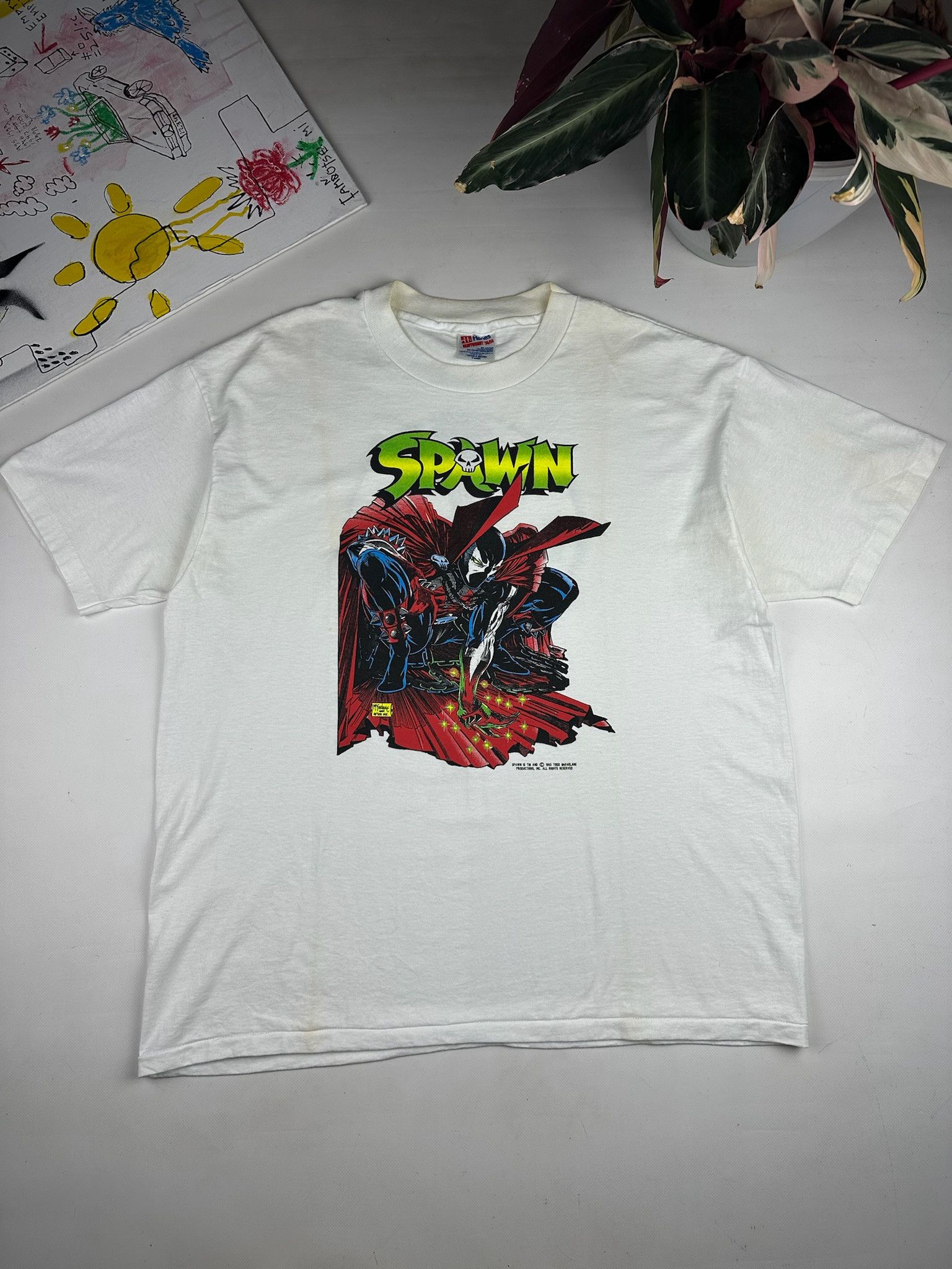 Vintage Vintage 1993 Todd McFarlane Best Spawn Promo T-shirt Size US XL / EU 56 / 4 - 1 Thumbnail