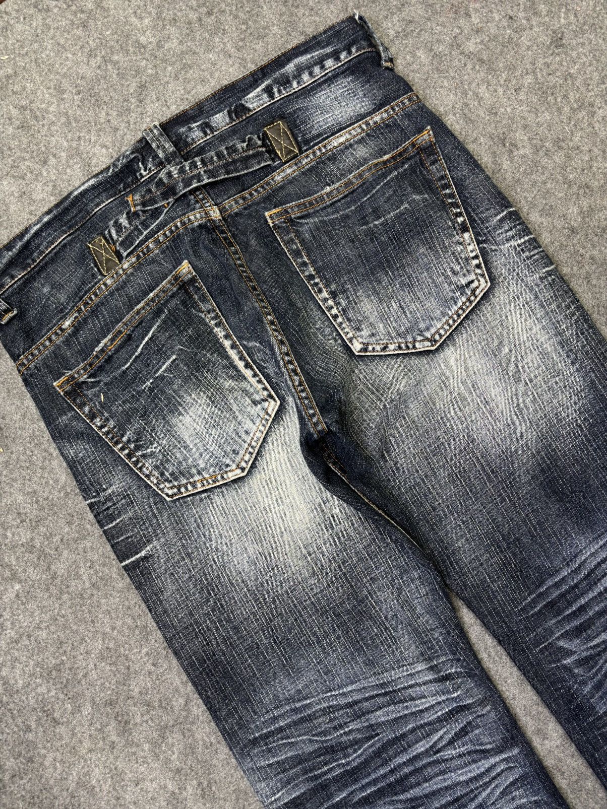 Japanese Brand 💥Insane Artisanal Sorridere Distressed Denim F782 Size US 33 - 13 Thumbnail