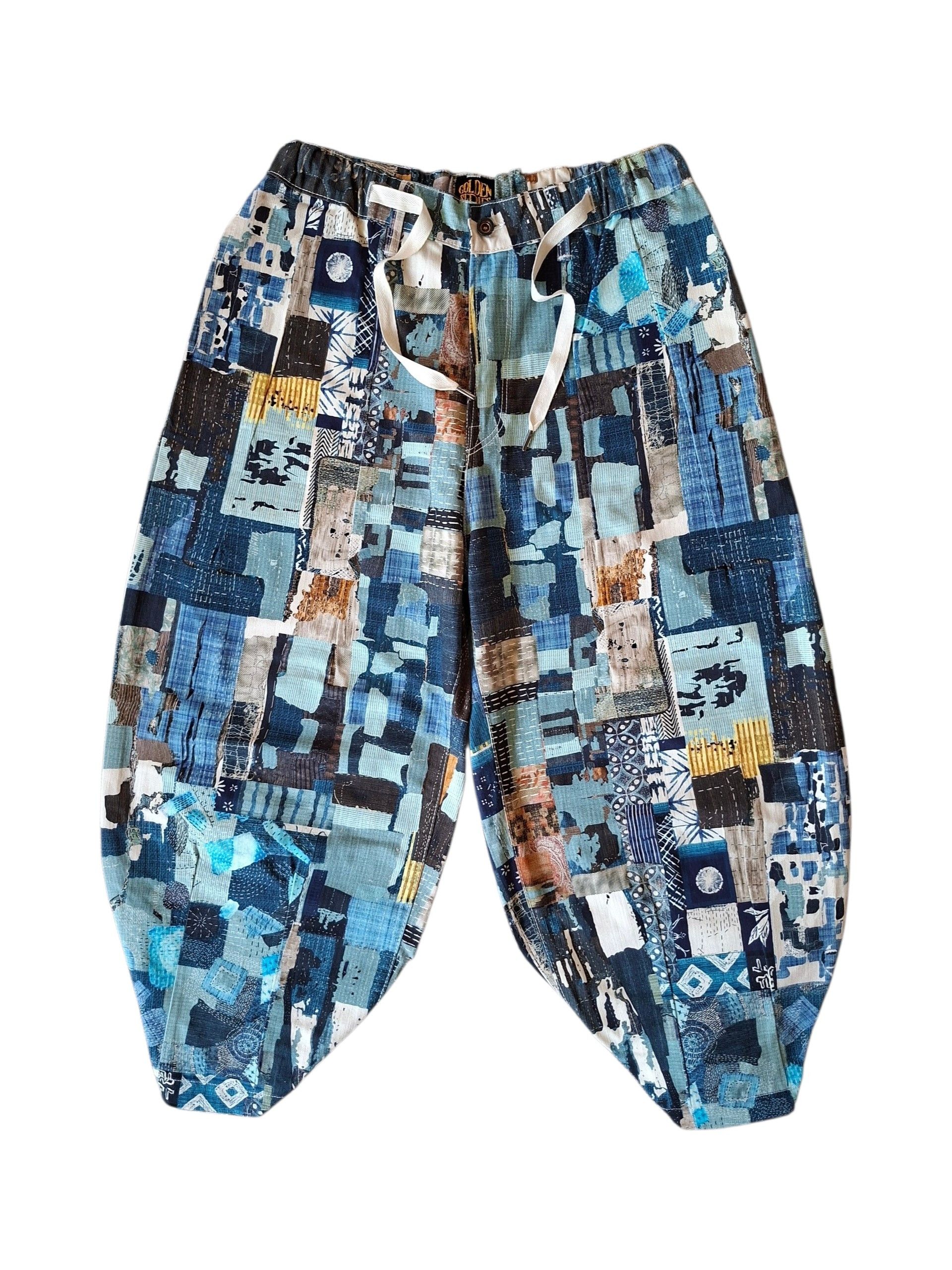 Blue Blue Japan 💥Kaito sashiko boro print japanese style nikkapokka pants Size US 32 / EU 48 - 2 Thumbnail