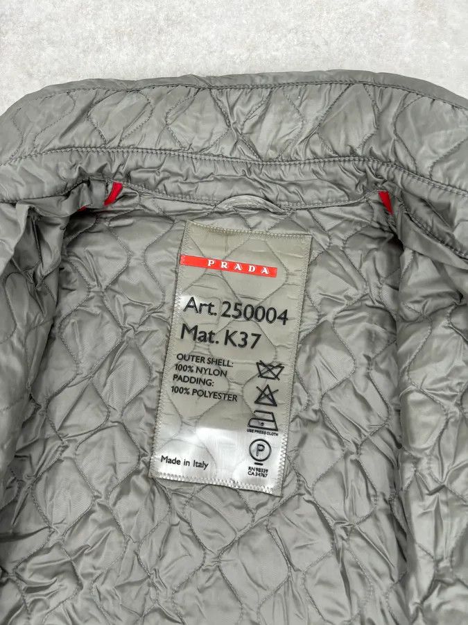 Prada 2000s Prada Khaki Nylon Quilted Puffer Jacket Size M / US 6-8 / IT 42-44 - 10 Thumbnail