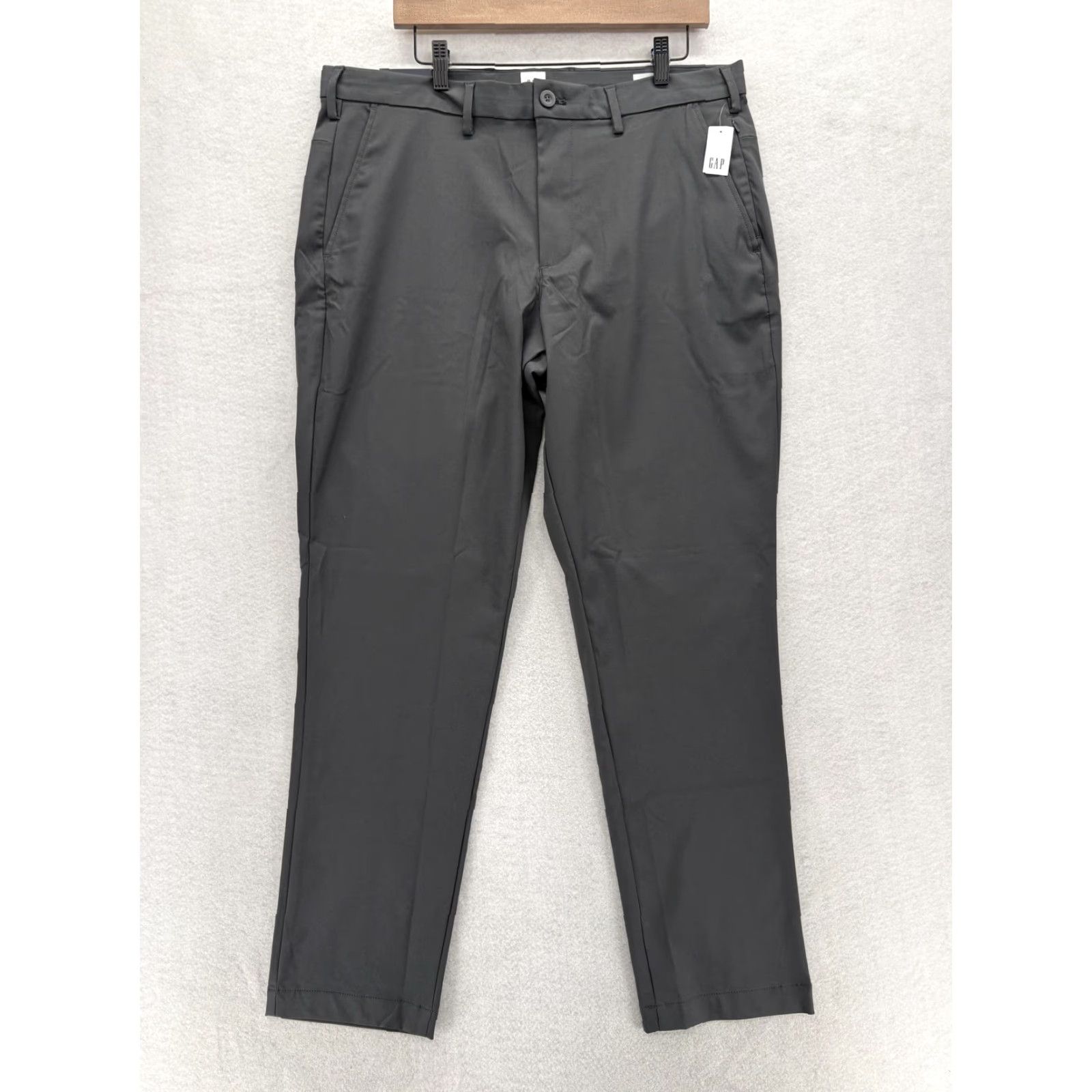Gap Gap Pants Mens 36x32 Gray Slim Tech GapFlex Quick Dry Moisture Wicking Travel Chino Flat Front Pockets Tapered Size US 36 / EU 52 - 2 Thumbnail