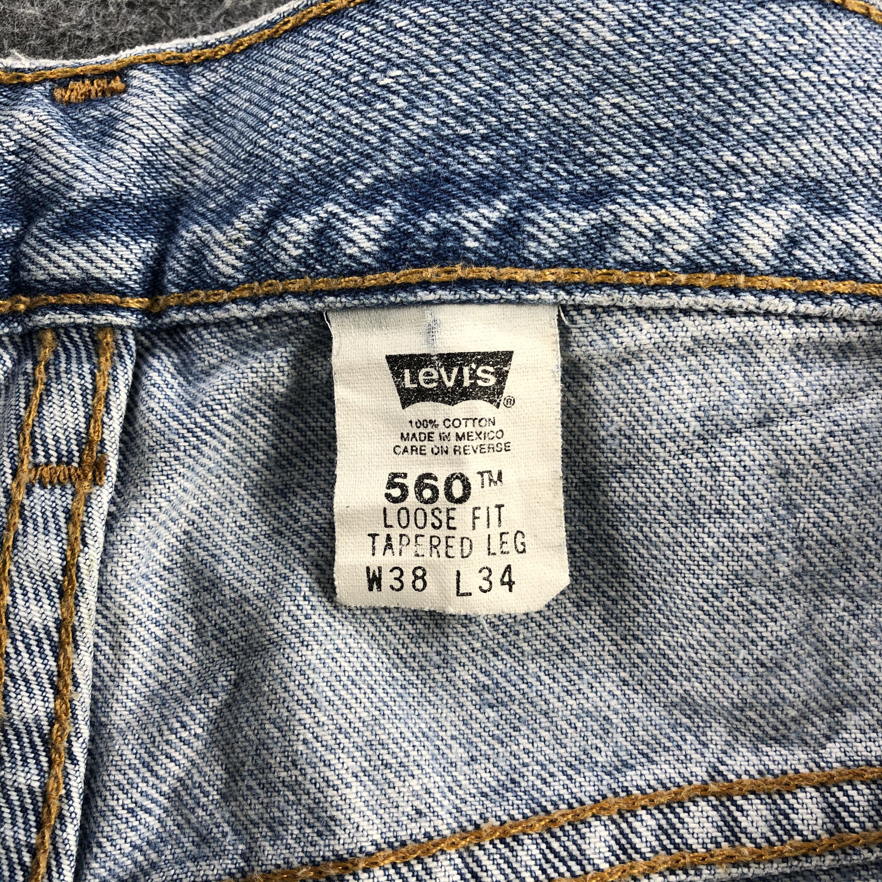 Levi's Levis 560 Vintage Jeans Light Wash Denim-J1033 Size US 37 - 9 Thumbnail