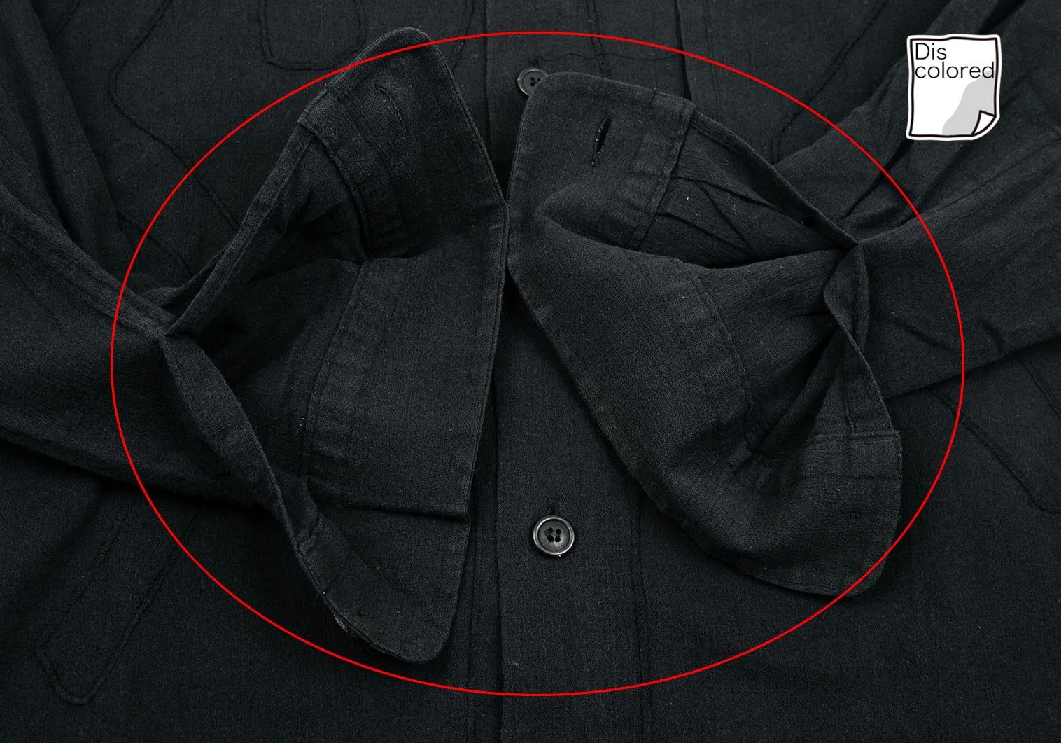 Issey Miyake Cotton Embroidered Mao Collar Shirt in Black, Size M Size US M / EU 48-50 / 2 - 10 Thumbnail