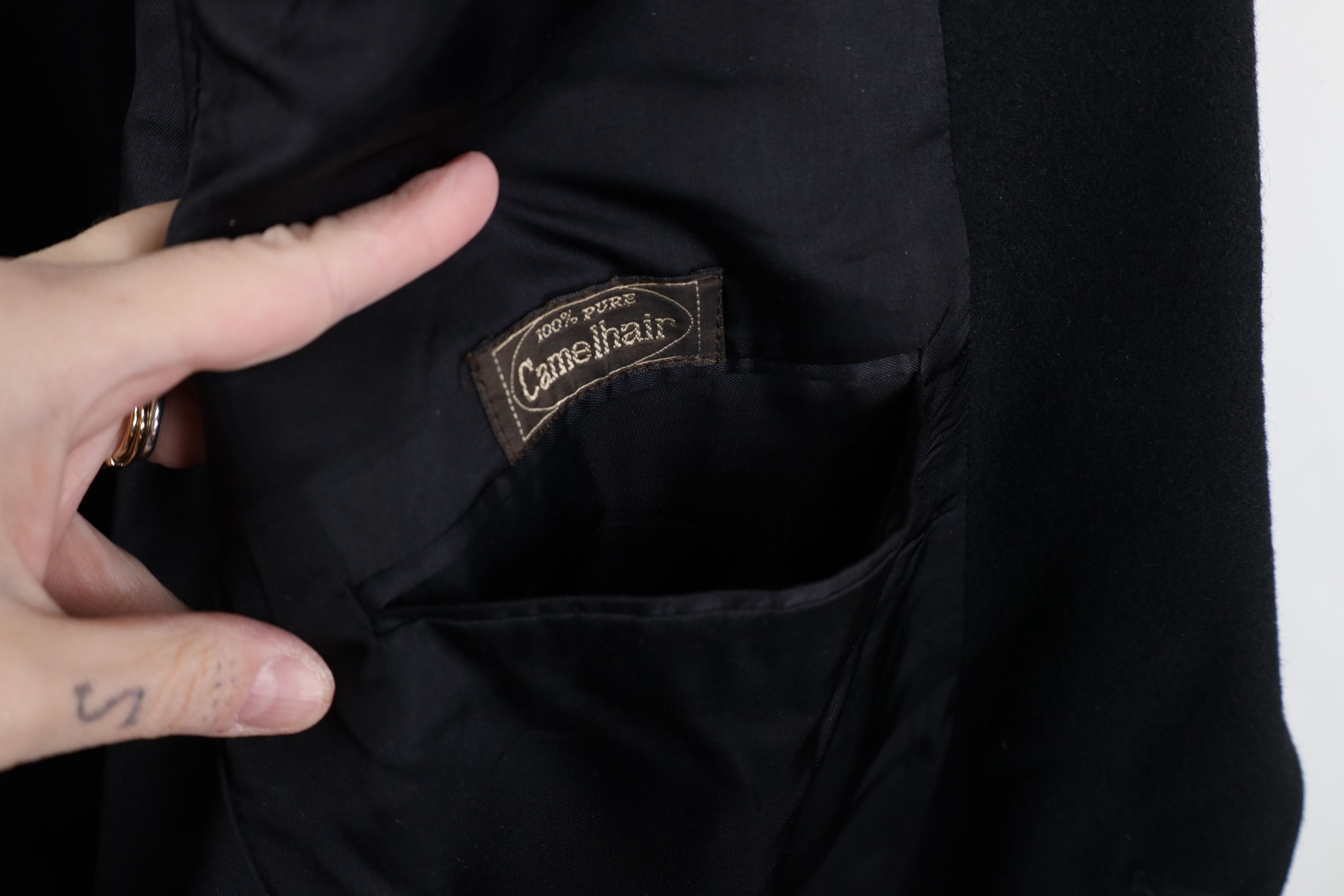 Vintage Vintage 90s Hair 2 Button Suit Coat Blazer Jacket Black USA Size US XXL / EU 58 / 5 - 12 Thumbnail
