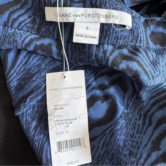Diane von Furstenberg Diane von Furstenberg Ireland Grain Shadow Large Blue Jumpsu Size 27" / US 4 / IT 40 - 6 Thumbnail