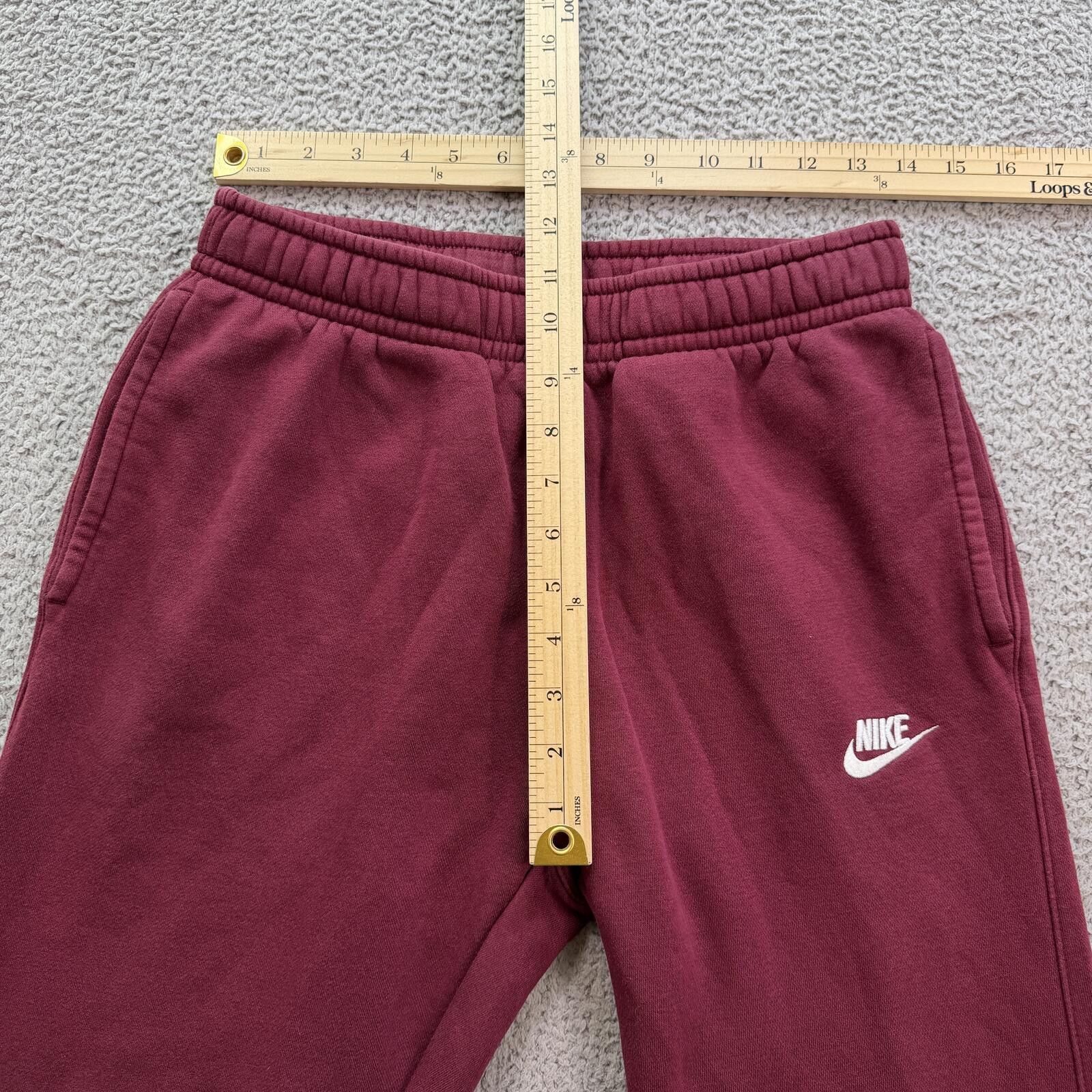 Nike Nike Club Fleece Jogger Sweatpants Burgundy Mens S Joggers Size US 30 / EU 46 - 3 Thumbnail