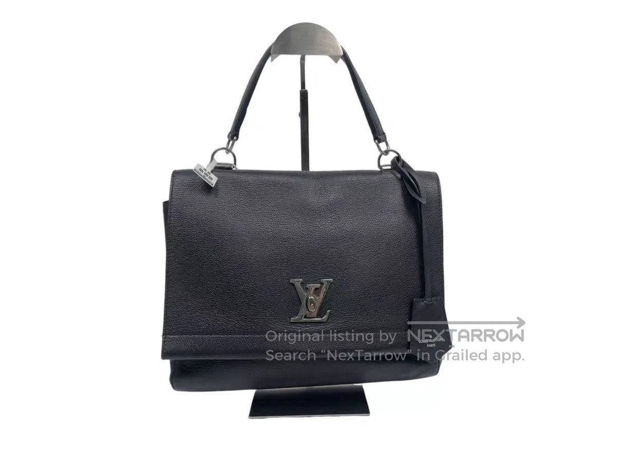 Louis Vuitton Black Leather Structured Handbag with Top Handles. Size ONE SIZE - 1 Thumbnail