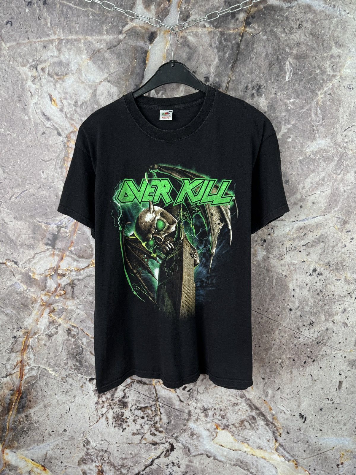 Vintage Overkill The Electric Age Tour Vintage Metal Band T-Shirt Size US XL / EU 56 / 4 - 2 Thumbnail