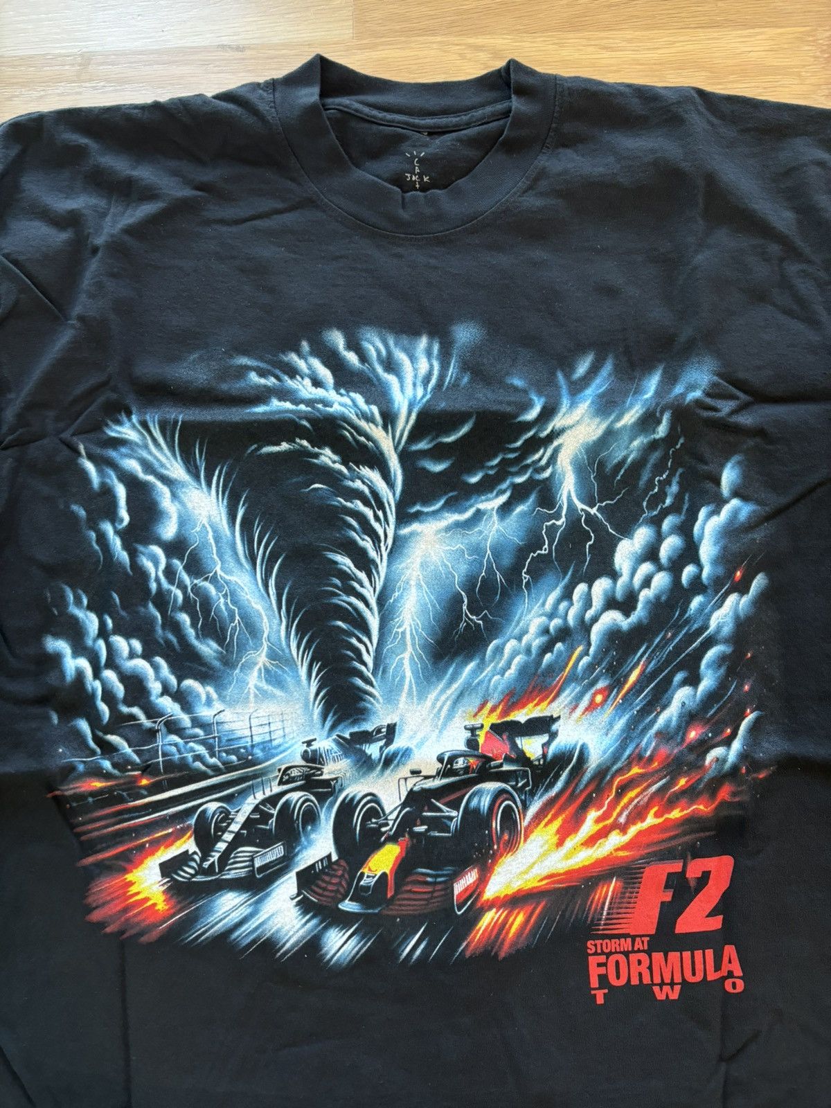 Travis Scott RARE Travis Scott Stormi Formula Two F2 Pit Crew Tee Size US L / EU 52-54 / 3 - 3 Thumbnail