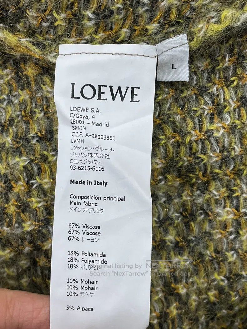Loewe Loewe Yellow color-block long knit cardigan Size L / US 10 / IT 46 - 4 Thumbnail