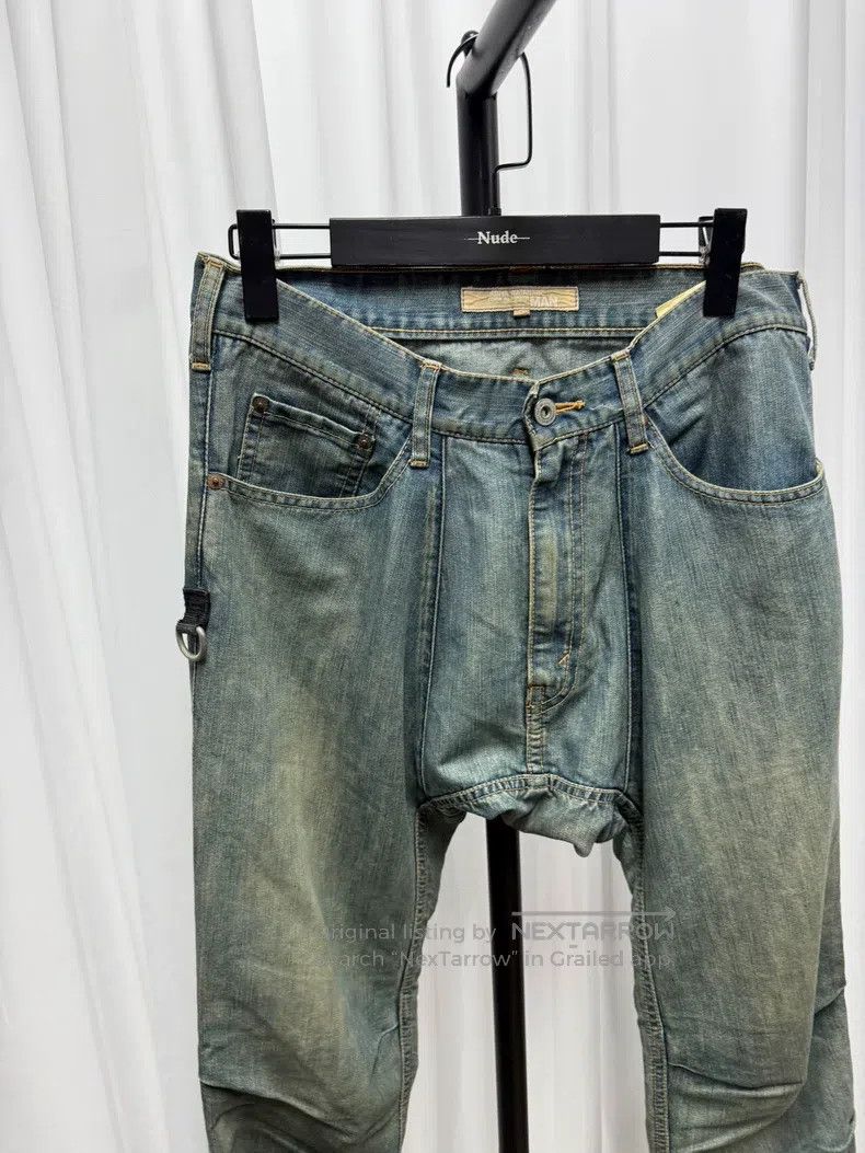 Junya Watanabe Junya Watanabe size M Washed Drop Crotch Denim Pants Size US 27 - 2 Thumbnail