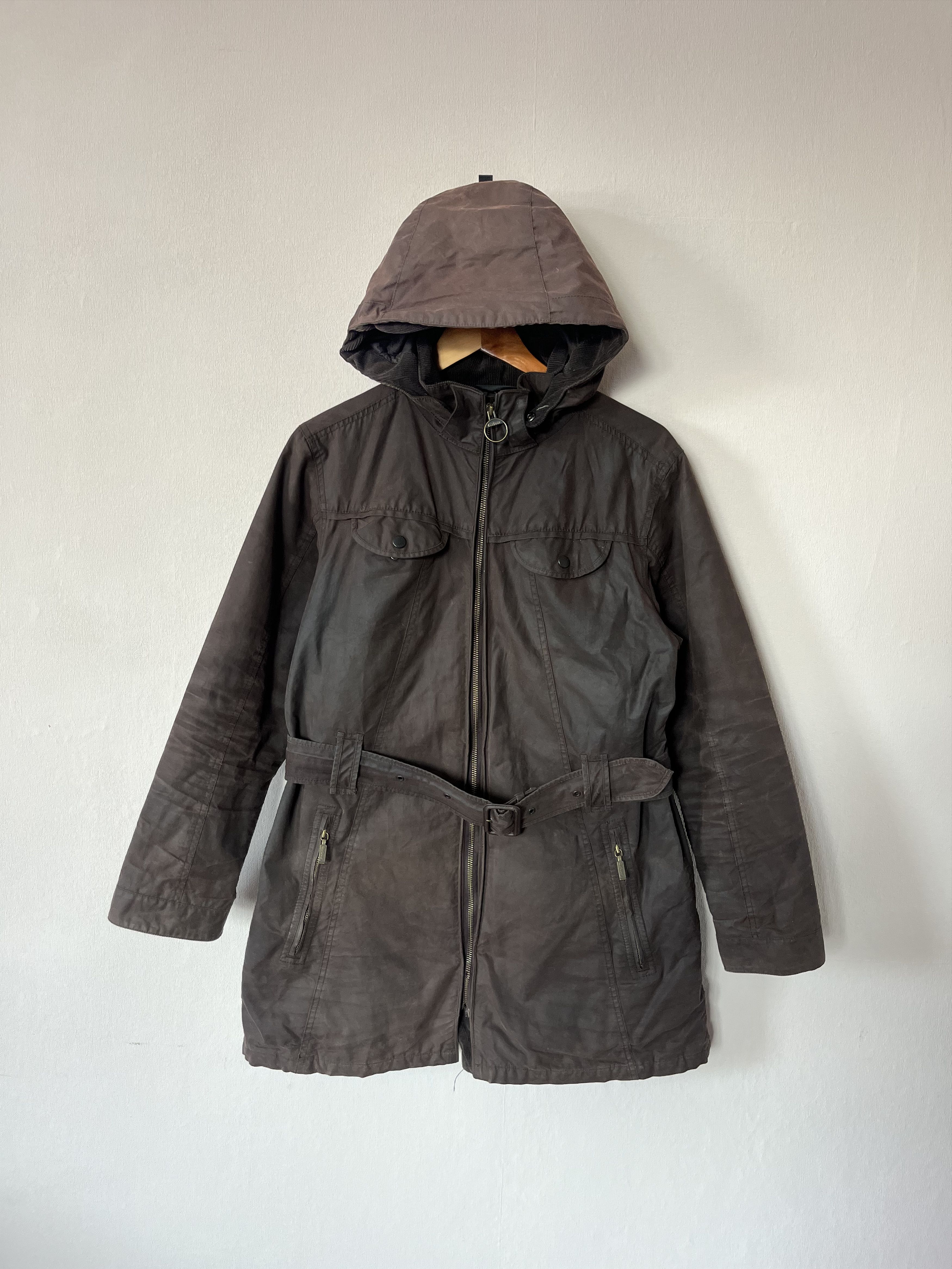 Barbour Barbour Cameron Wax Women's Hooded Jacket Brown British Size XL / US 12-14 / IT 48-50 - 2 Thumbnail