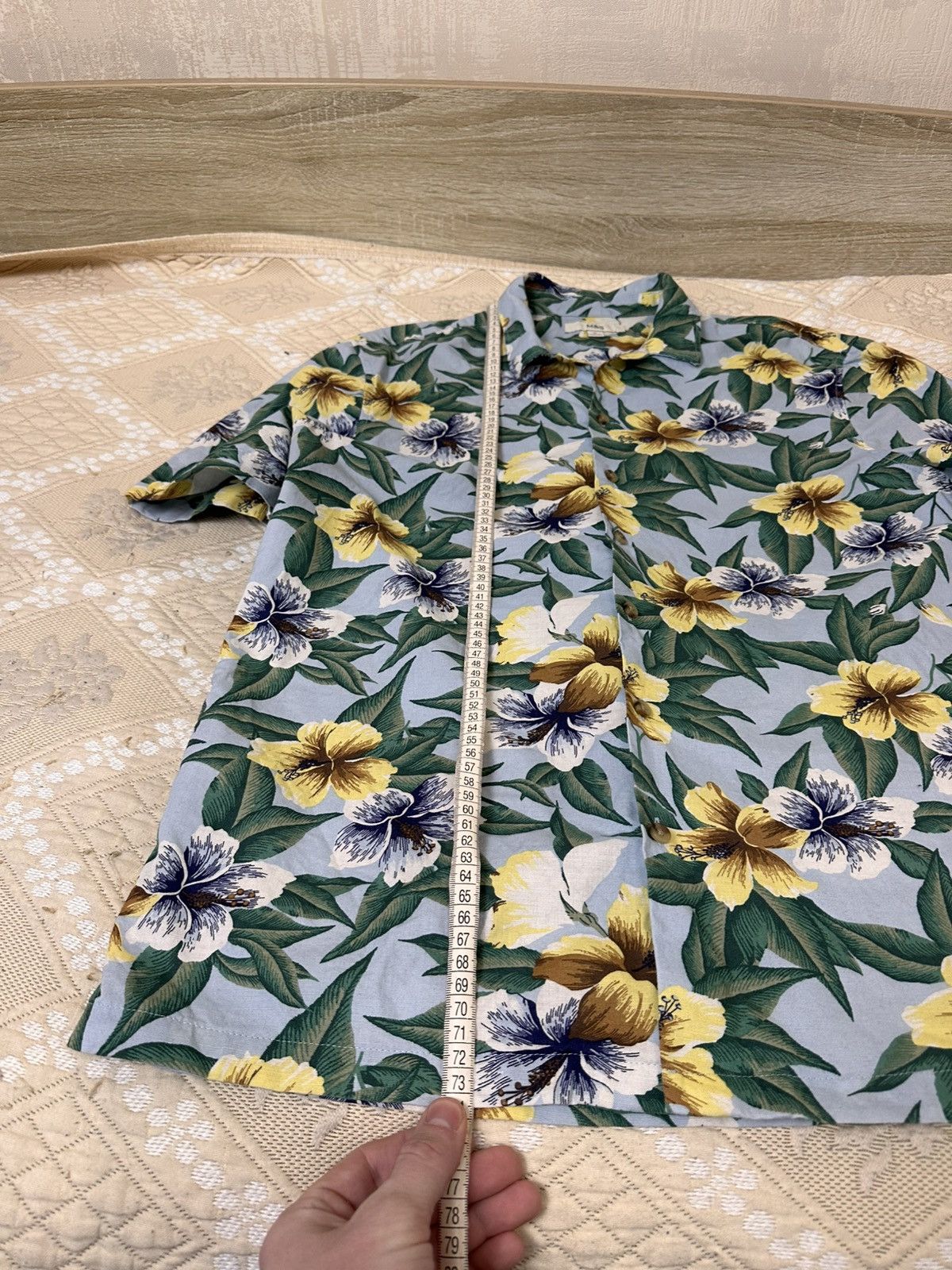 Marks & Spencer 🔥 Marks Spencer Cotton Hawaiian Button Up Shirt Art Floral Size US M / EU 48-50 / 2 - 10 Thumbnail