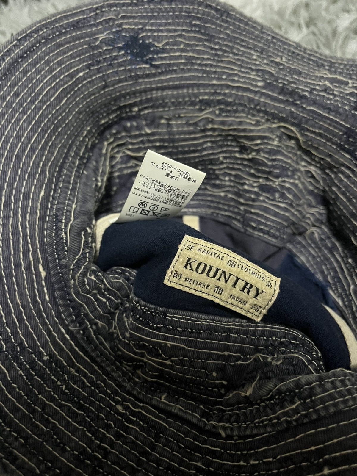 Kapital Kapital crushed hat navy Size ONE SIZE - 4 Thumbnail