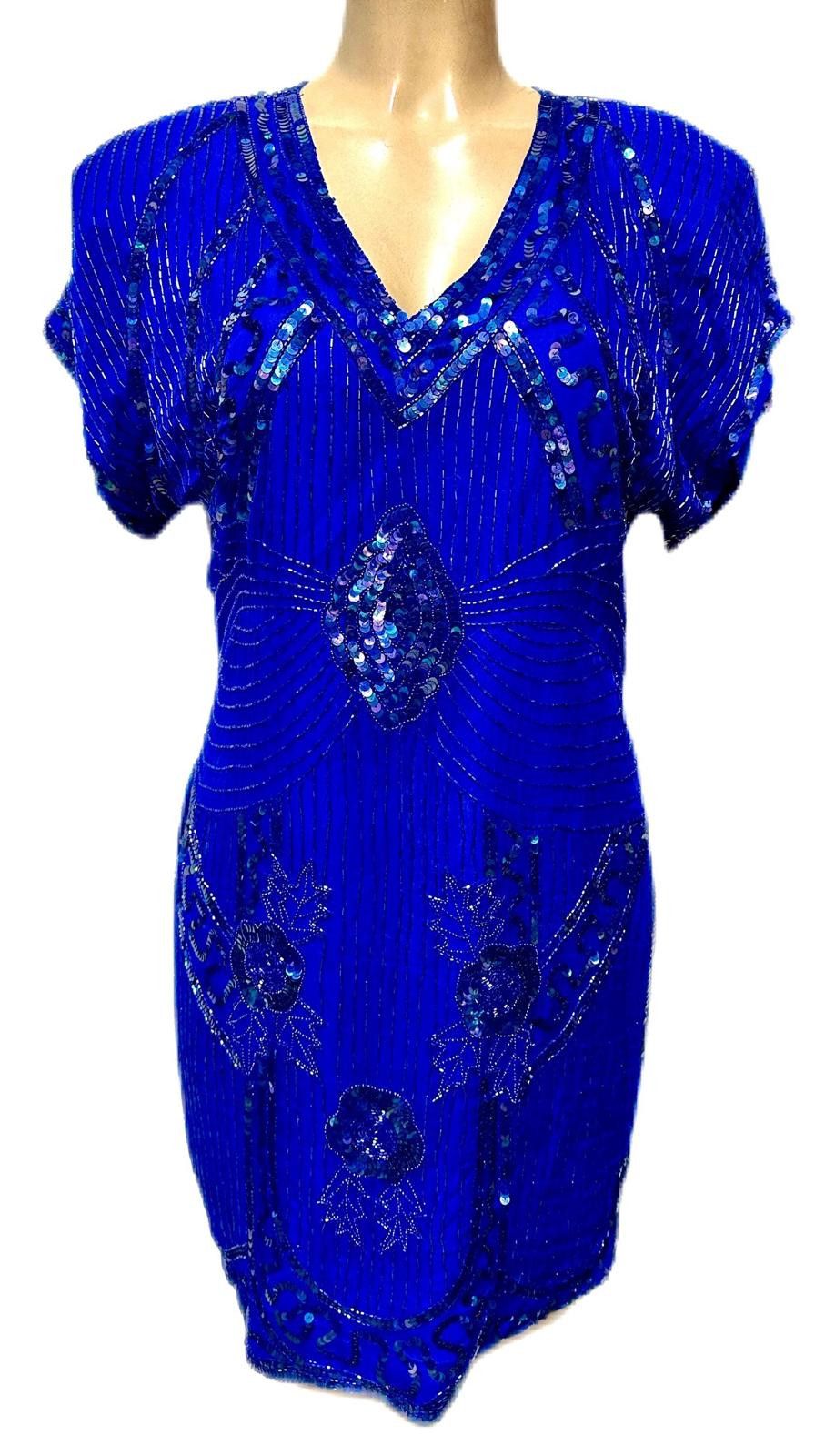 Other Sequin Beaded Dress Blue size 12 Size XL / US 12-14 / IT 48-50 - 2 Thumbnail