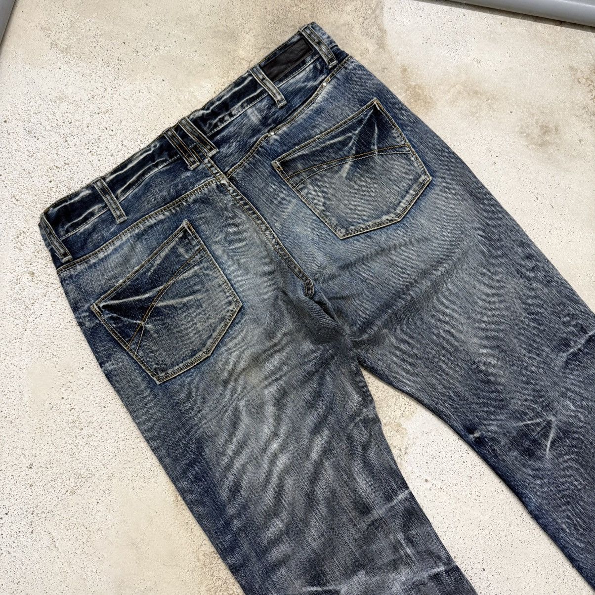 Boycott Boycott Lightning Wash Whisker Distressed Denim Pant Size US 34 / EU 50 - 10 Thumbnail