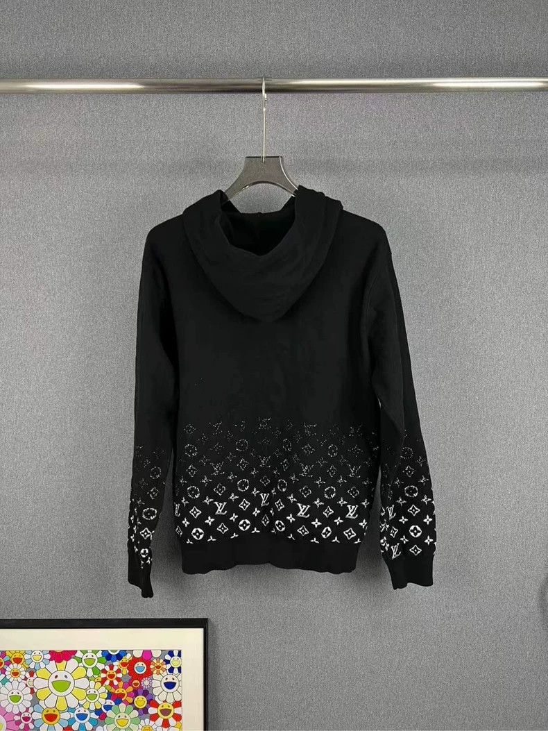Louis Vuitton Louis Vuitton Black and white gradient print knit hoodie Size US M / EU 48-50 / 2 - 2 Thumbnail