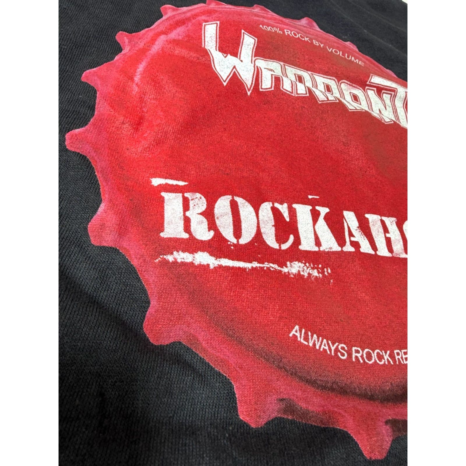 Vintage WARRANT Rock Band T-Shirt Rockaholic Large Short Sleeve Crew Neck Black Mens/Unisex Adults Shirt Size US L / EU 52-54 / 3 - 4 Thumbnail