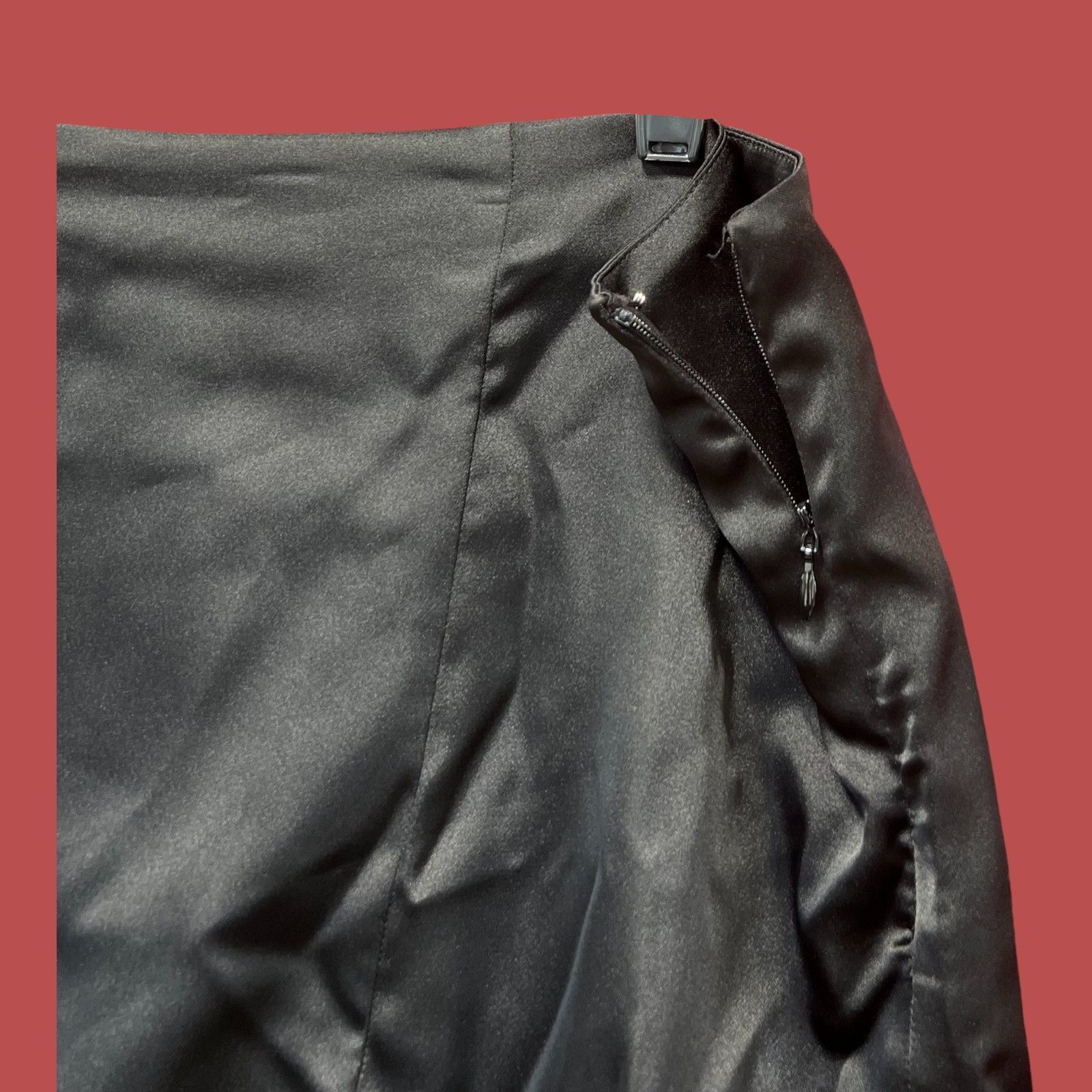 Other Wild Fable - Women's Notch - Front Satin Mini Skirt - Black Size 38" / US 16 / IT 52 - 11 Thumbnail