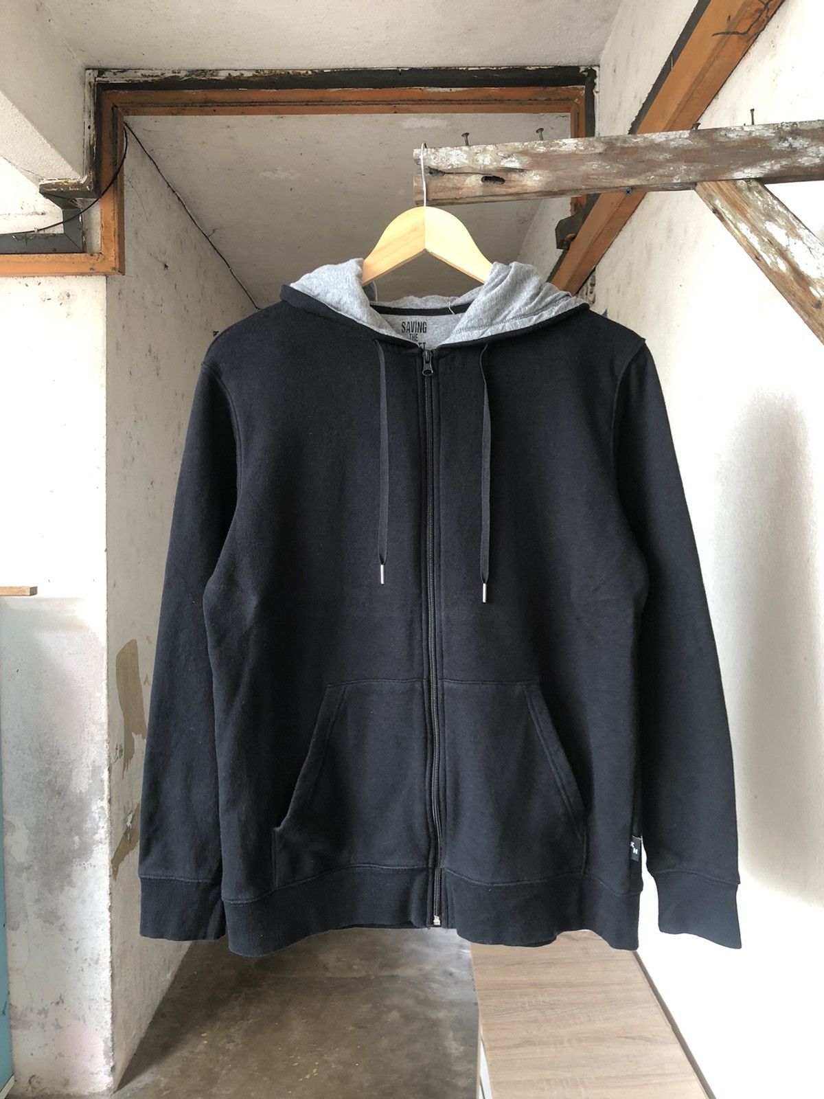 トップス KATHARINE HAMNETT LONDON zip hoodie Katharine Hamnett London Minimalist Zip Up Hoodie