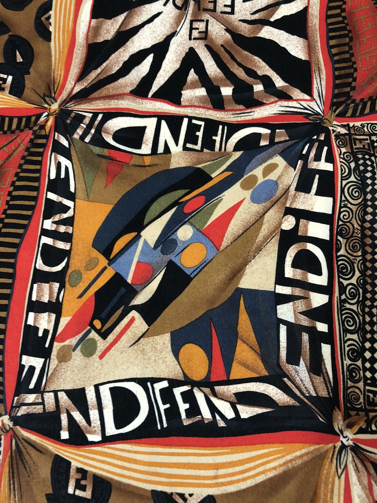 Fendi Vintage Fendi Foulard Scarves Fullprint Monogram Design Size ONE SIZE - 4 Thumbnail