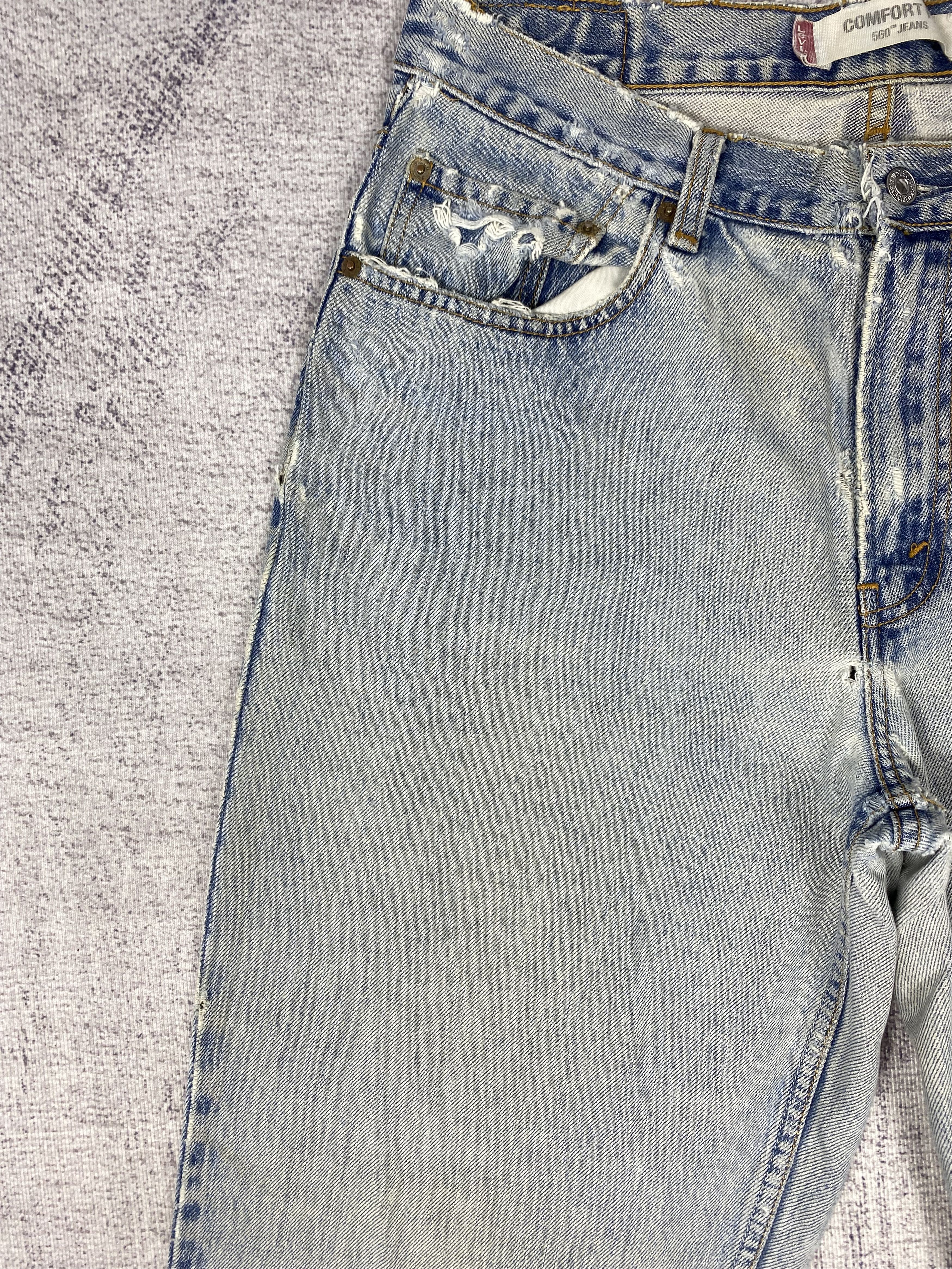 Levi's Vintage Levi's 560 Faded Blue Distressed Denim Jeans P0475 Size US 32 / EU 48 - 3 Thumbnail